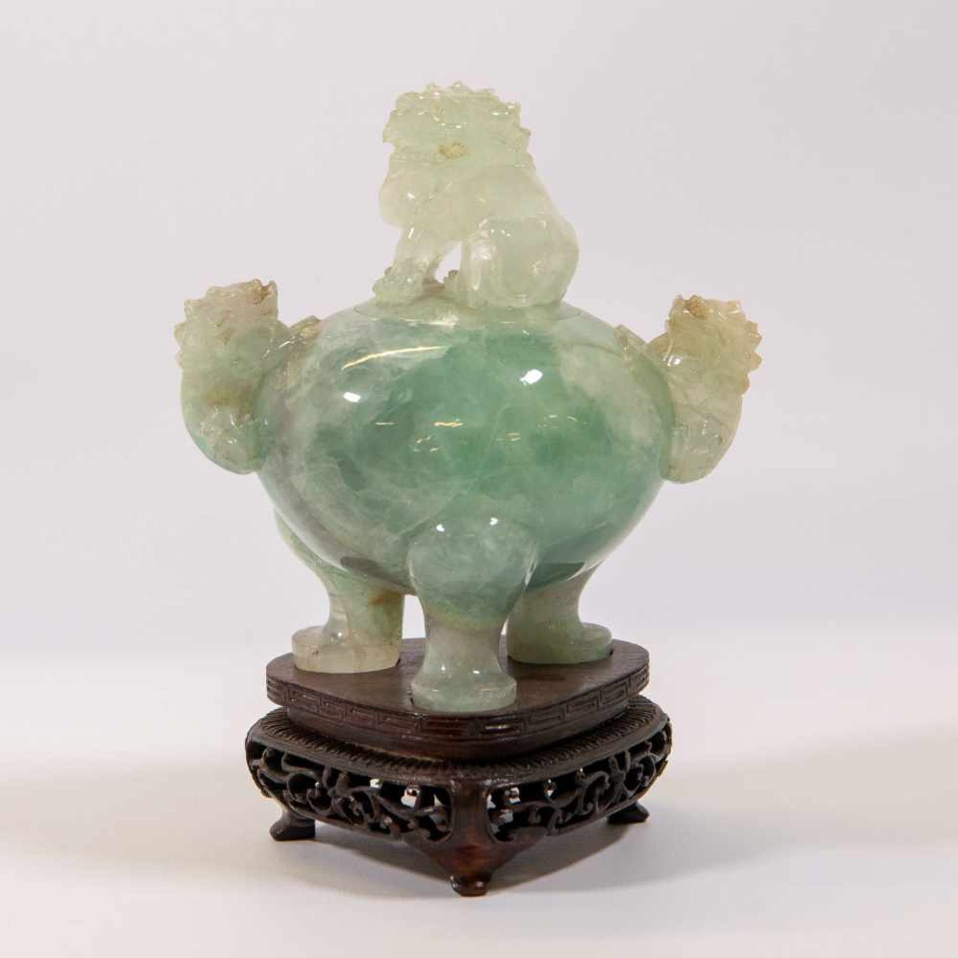 Large lot of Chinese figurines in a green and pink Soapstone. (restorations) Length: 0 cm , Width: 0 - Bild 2 aus 7