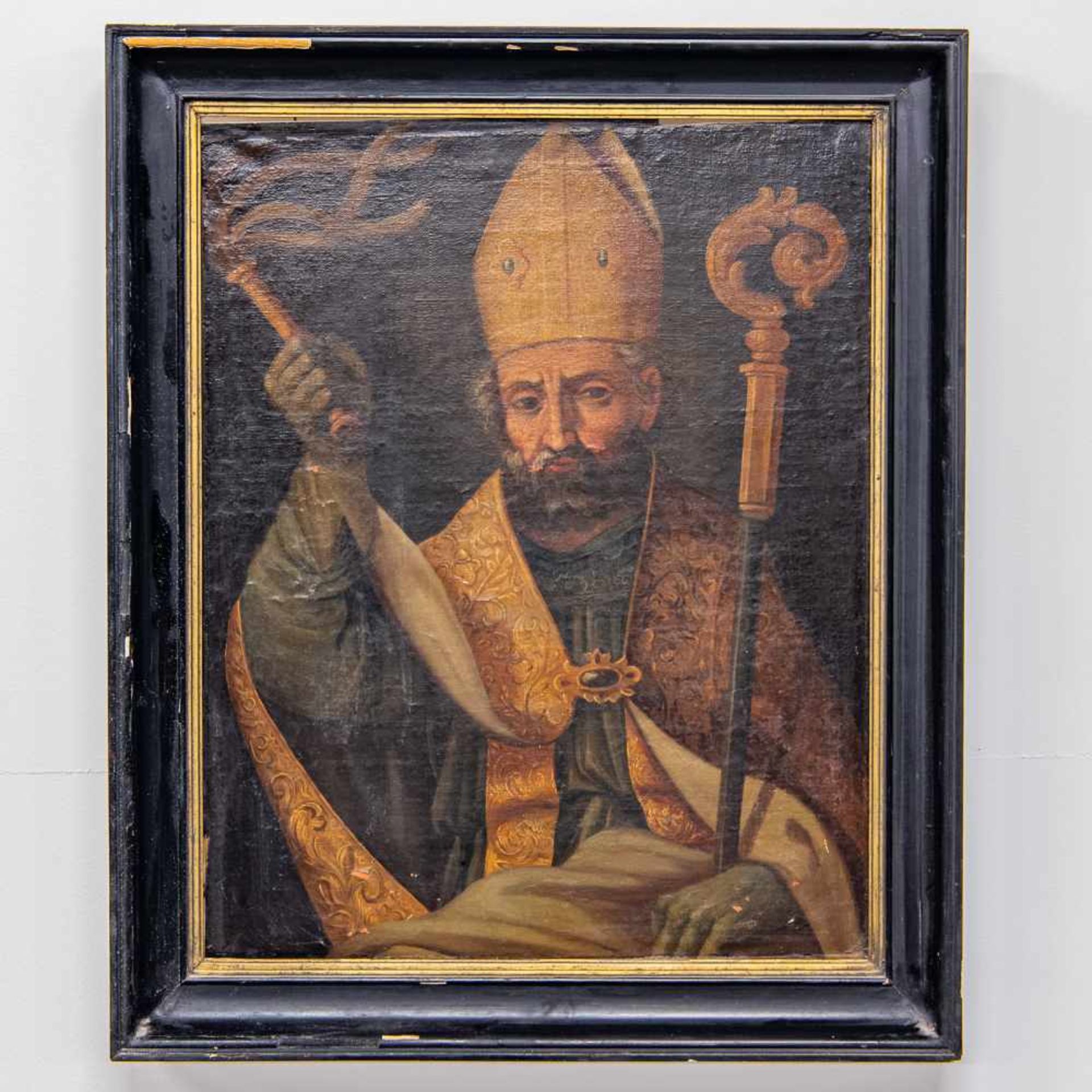 Painting of a saint, painted with a whip, Oil/canvas, 18th century Length: 0 cm , Width: 74 cm,