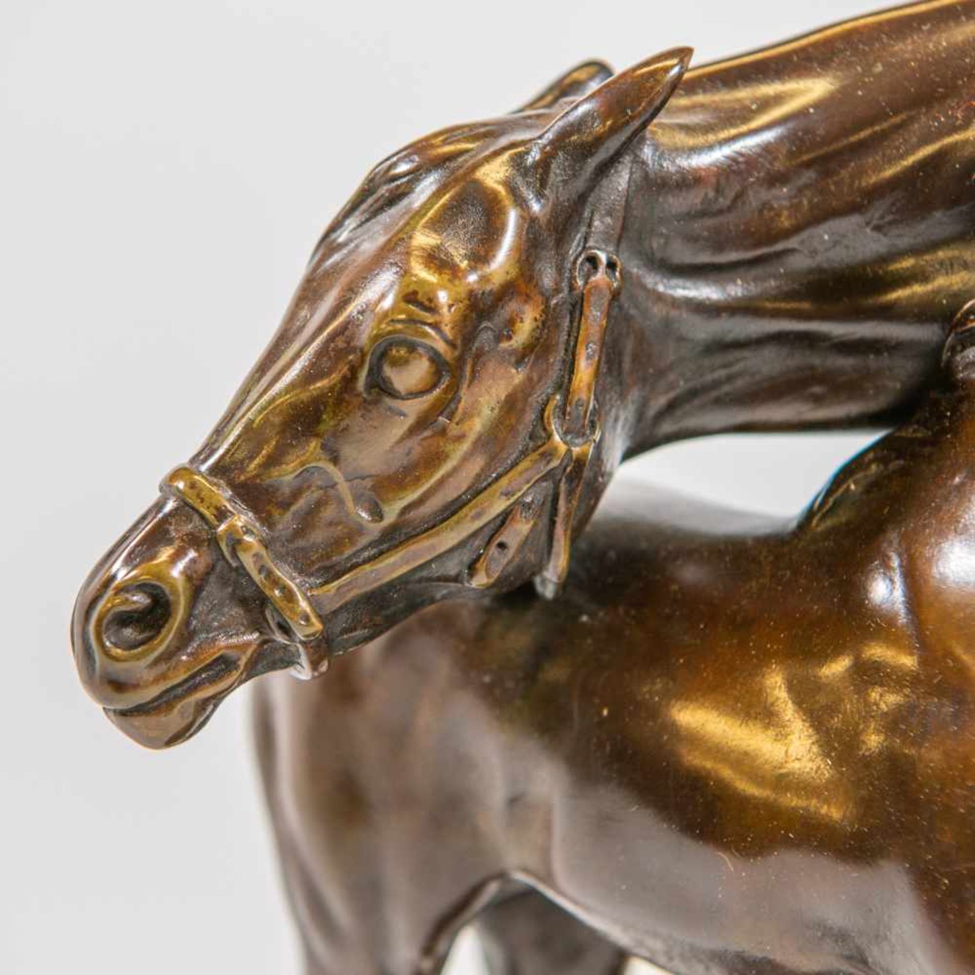 Pierre LENORDEZ (1815-1892)Pierre LENORDEZ (1815-1892) Bronze statue of a horse and foal, signed - Bild 6 aus 8