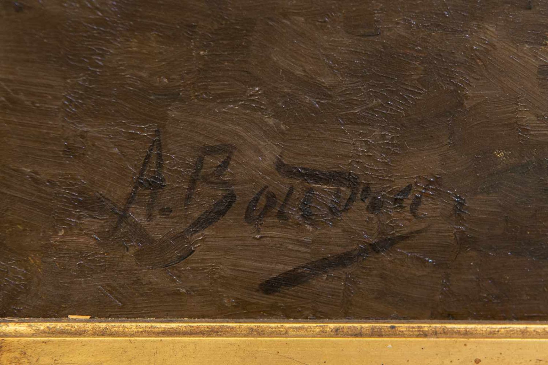 Aloïs BOUDRY (1851-1938)Aloïs BOUDRY (1851-1938), 'goodbye', Oil/canvas Length: 0 cm , Width: 170 - Bild 4 aus 5