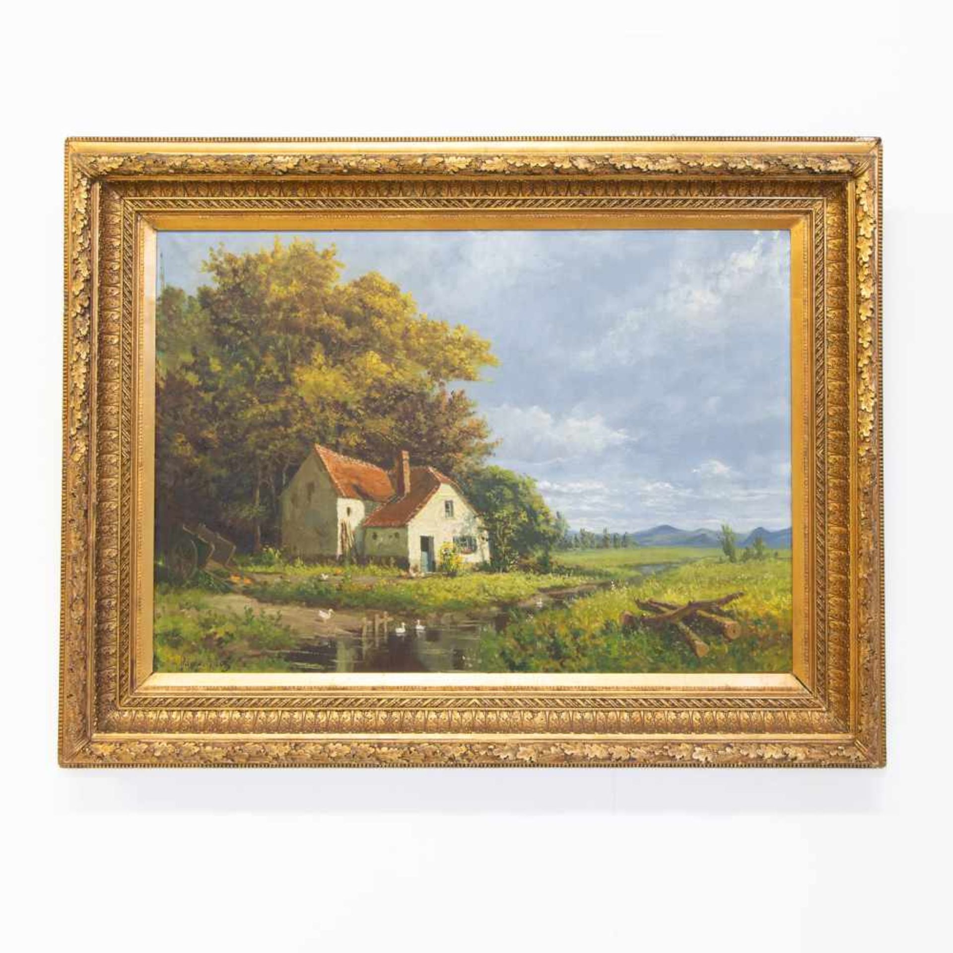 VAN DEN DRIESVAN DEN DRIES, Farm Landscape, oil/canvas Length: 0 cm , Width: 155 cm, Hight: 120 - Bild 4 aus 4