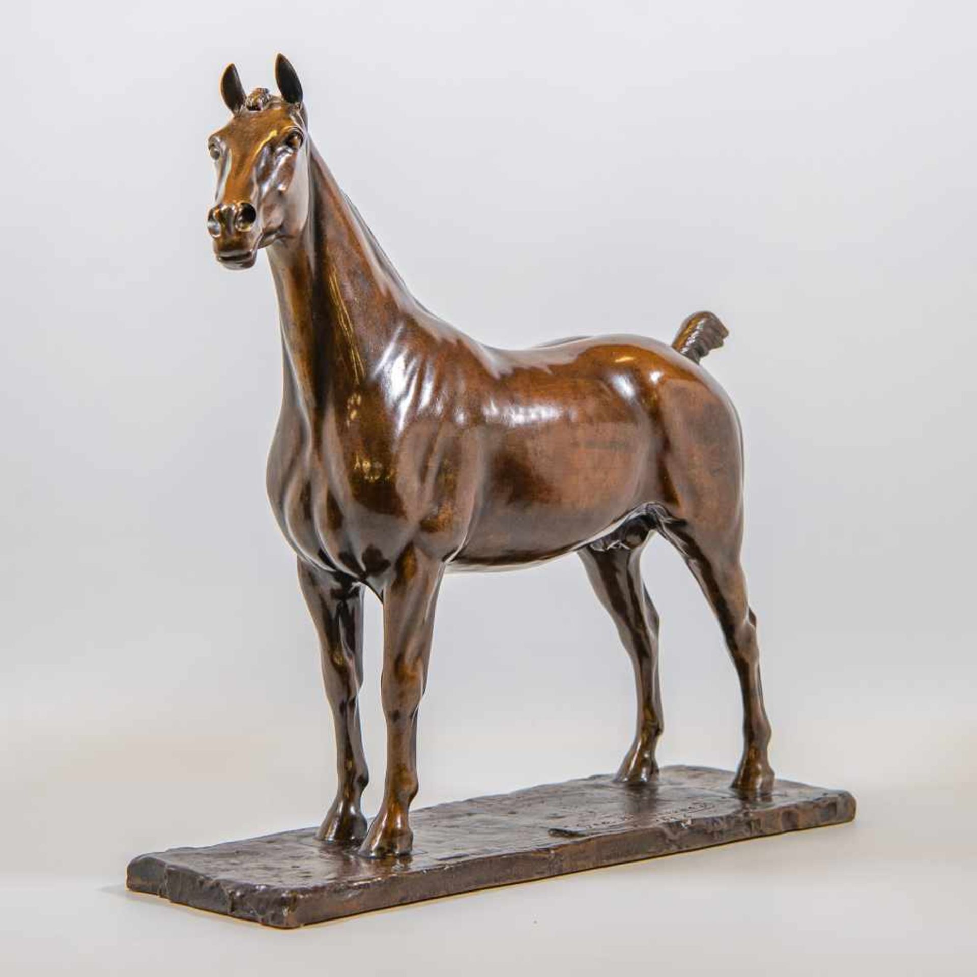 Georges MALISSARD (1877-1942)Georges MALISSARD (1877-1942), Bronze statue of a horse Length: 45 cm , - Image 3 of 8
