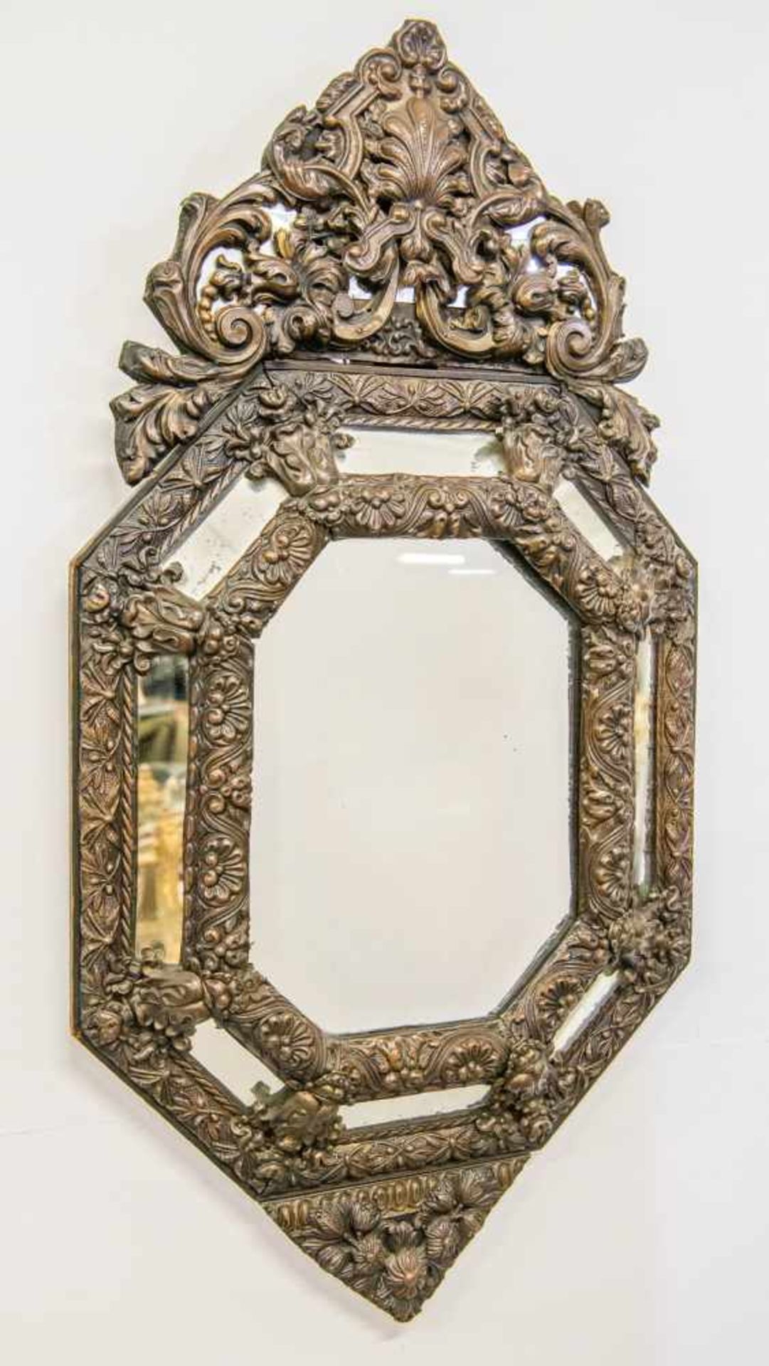 Mirror, baroque style, copper on wood Length: 0 cm , Width: 48 cm, Hight: 89 cm, Diameter: 0 cm - Bild 6 aus 6