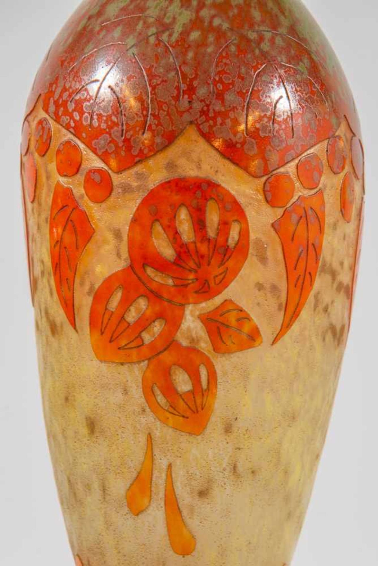 SCHNEIDERSchneider, glass vase, marked on base. Length: 0 cm , Width: 0 cm, Hight: 45 cm, - Bild 4 aus 8