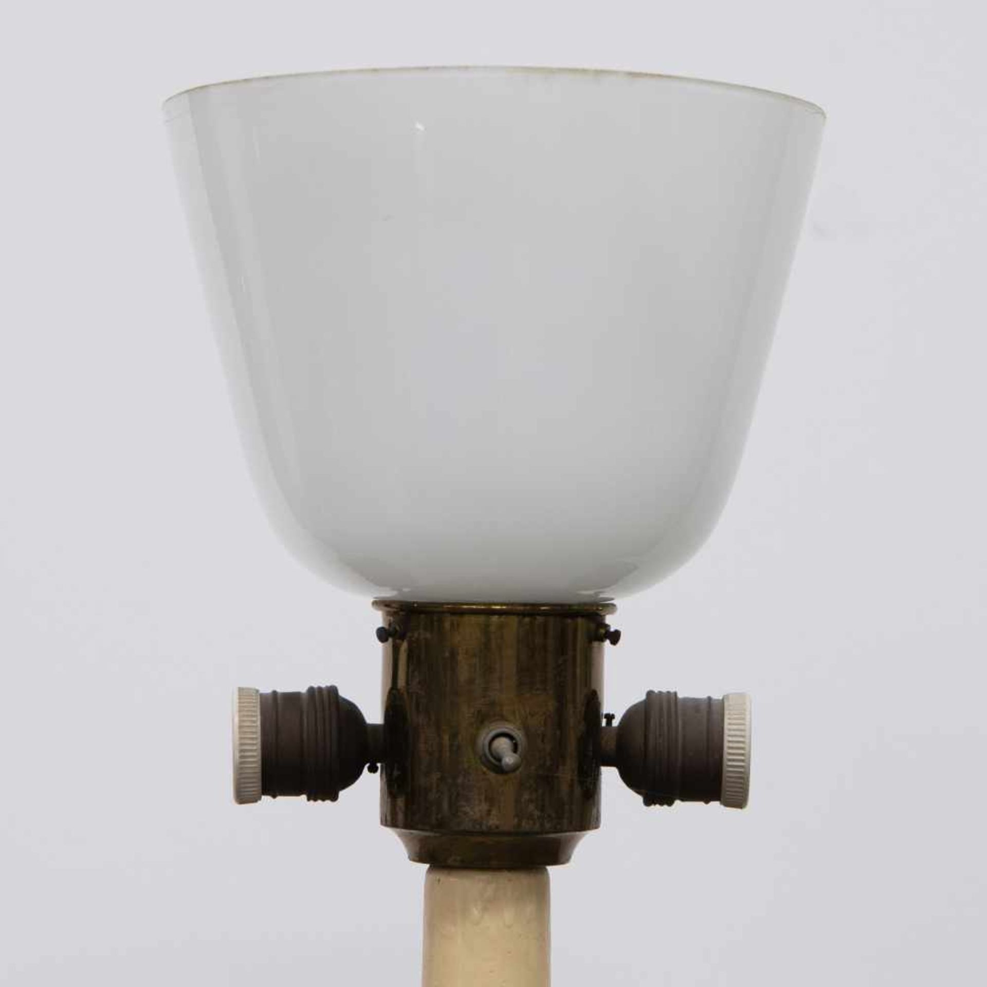 Standing lamp made of glass, marble, wood and bronze. 1970 Length: 17 cm , Width: 17 cm, Hight: - Bild 5 aus 5