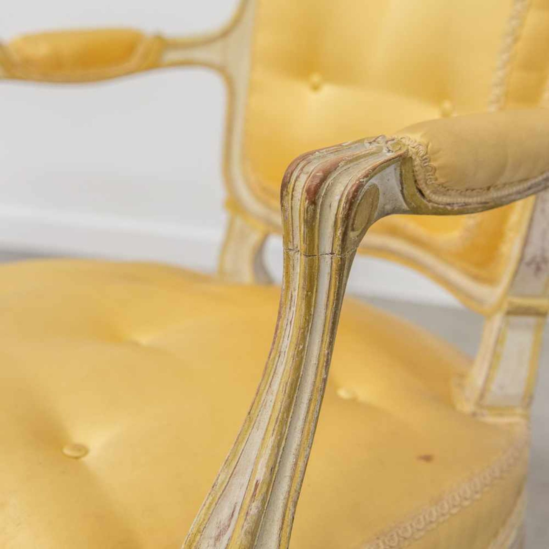 Pair of handsculpted armchairs, LXV style, 1900's. Length: 0 cm , Width: 0 cm, Hight: 0 cm, - Bild 5 aus 6