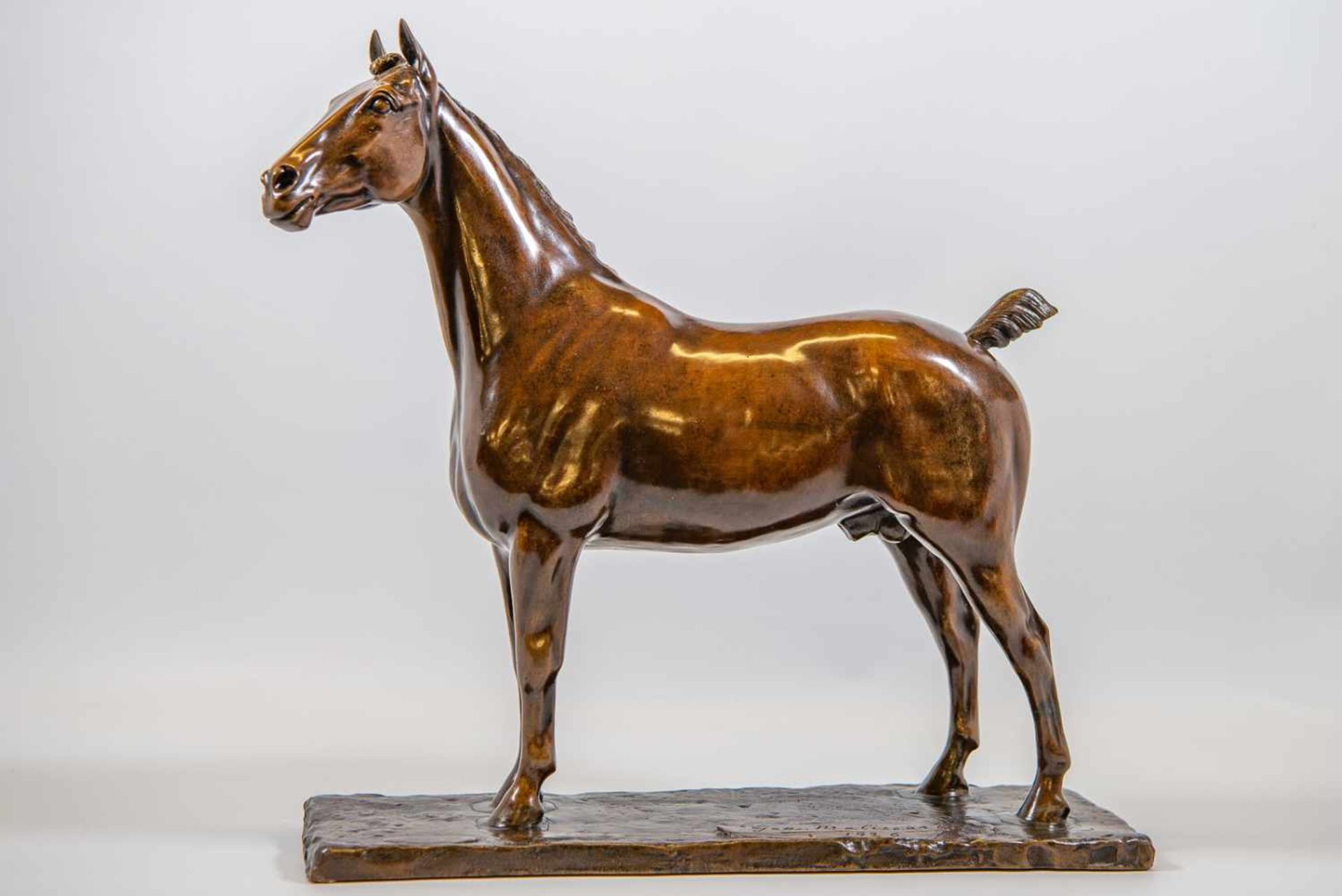 Georges MALISSARD (1877-1942)Georges MALISSARD (1877-1942), Bronze statue of a horse Length: 45 cm , - Image 2 of 8