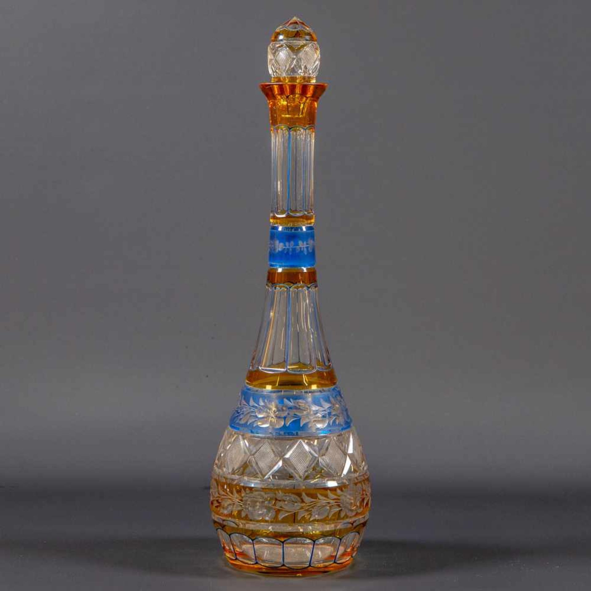 Crystal Decanter, Probably Czech (top restored) Length: 0 cm , Width: 0 cm, Hight: 40 cm,