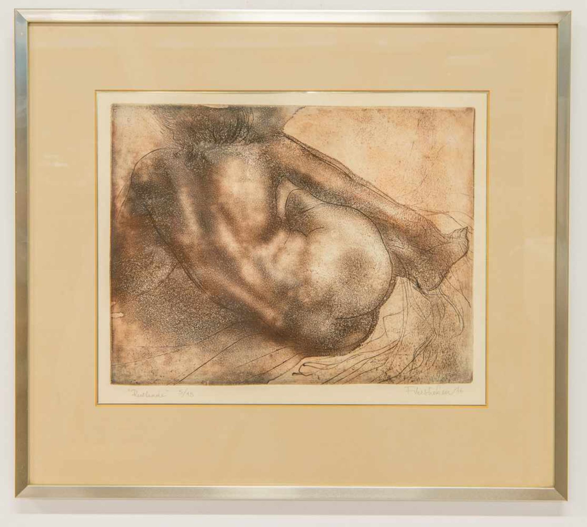 Fons VERSTREKEN (1929-2011)Fons Verstreken (1929-2011), etching, 1976, 'Rustende' 5/15 Length: 0
