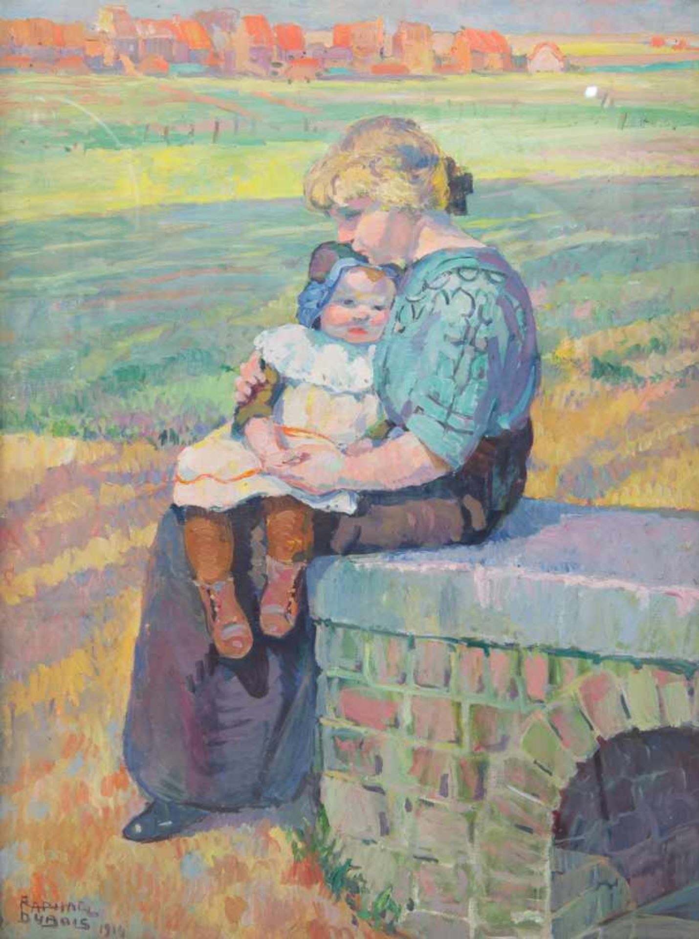 Raphaël DUBOIS (1888-1960)Raphaël DUBOIS (1888-1960), Mother and child, oil/canvas, 1914 Length: 0 - Bild 3 aus 4