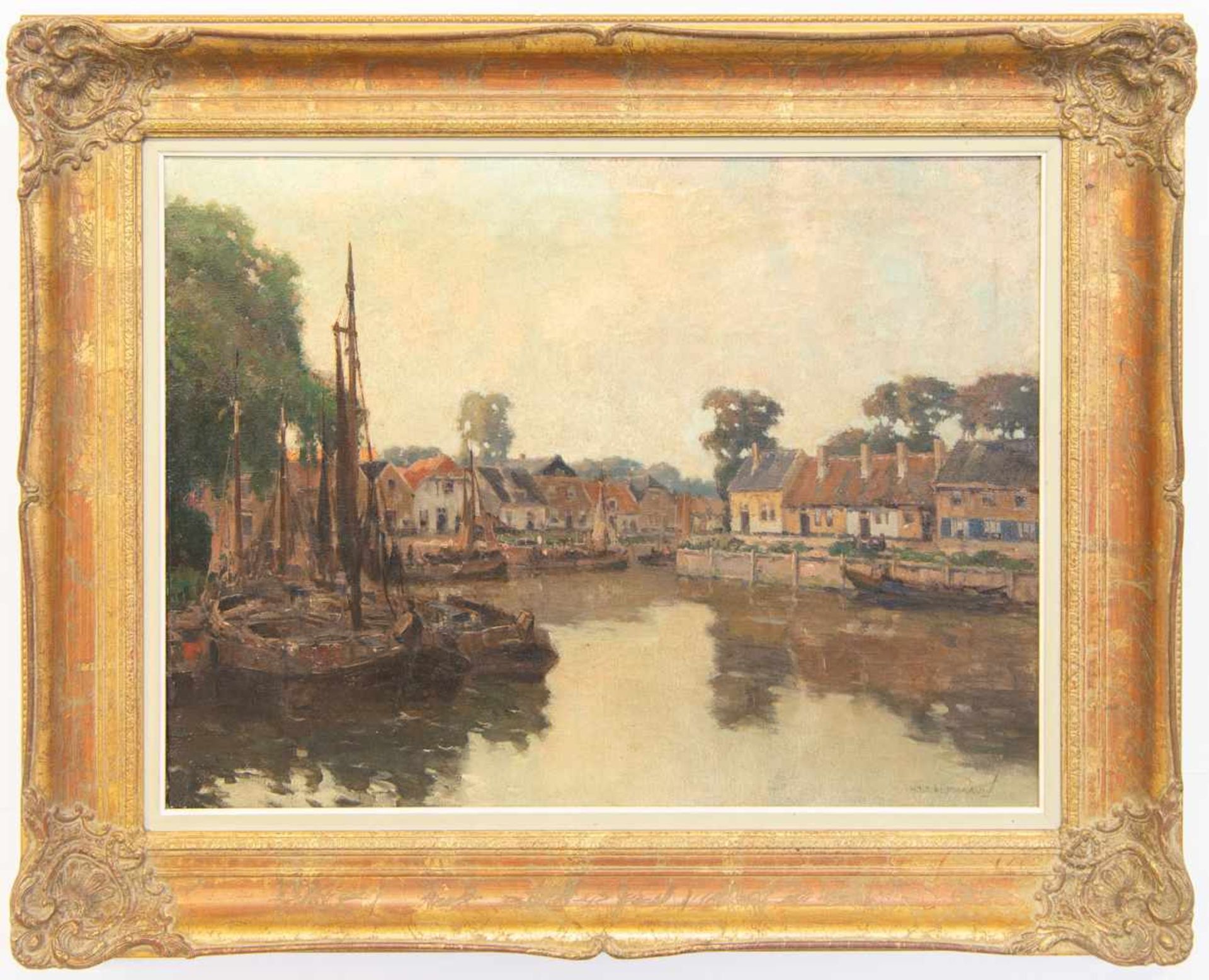 Gerardus DELFGAAUW (1882-1947)Gerardus DELFGAAUW (1882-1947), harbor view, oil/canvas Length: 0 cm ,