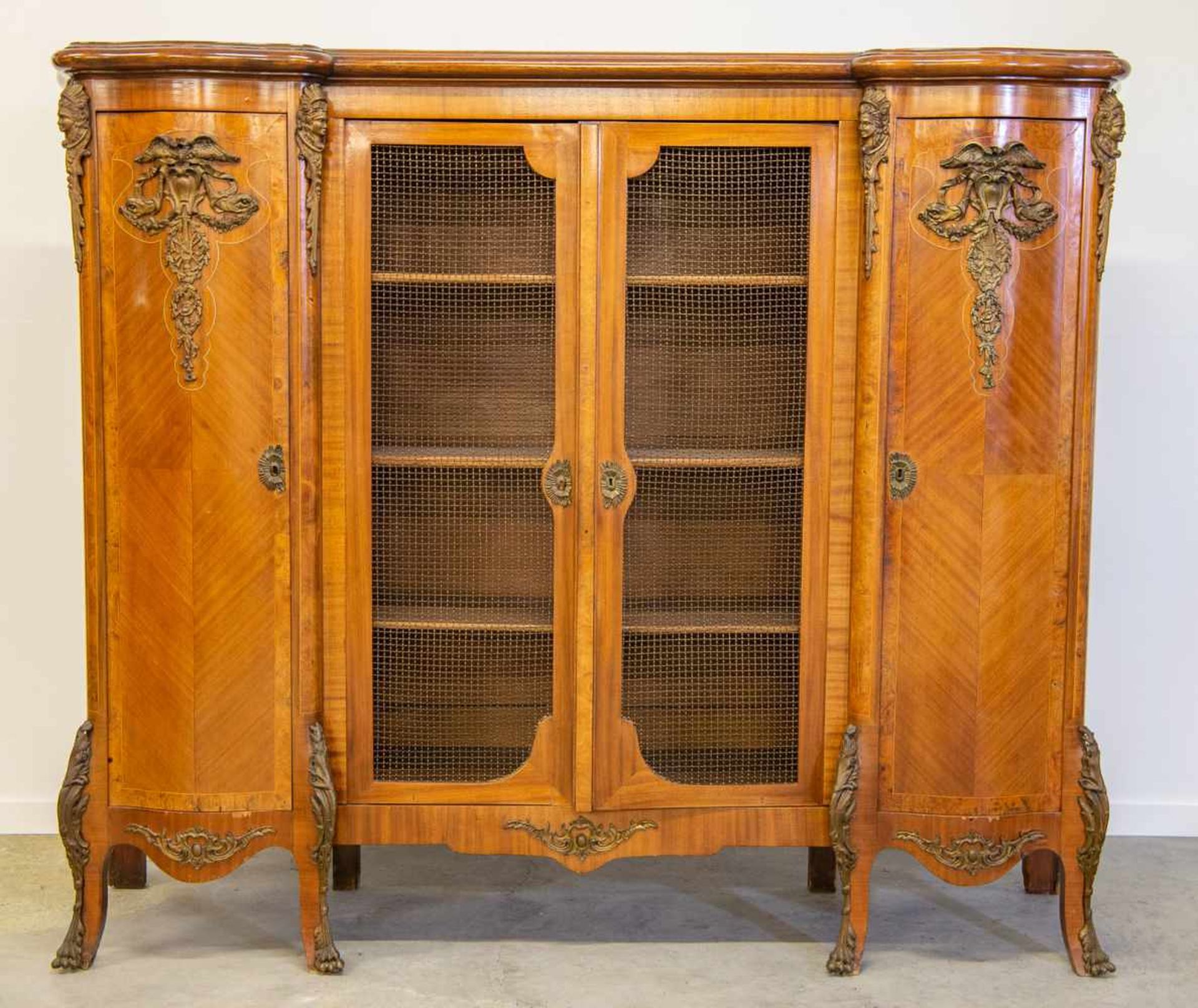 Bronze mounted Desk set, Library and desk, around 1920. Length: 222 cm , Width: 58 cm, Hight: 180 - Bild 2 aus 12