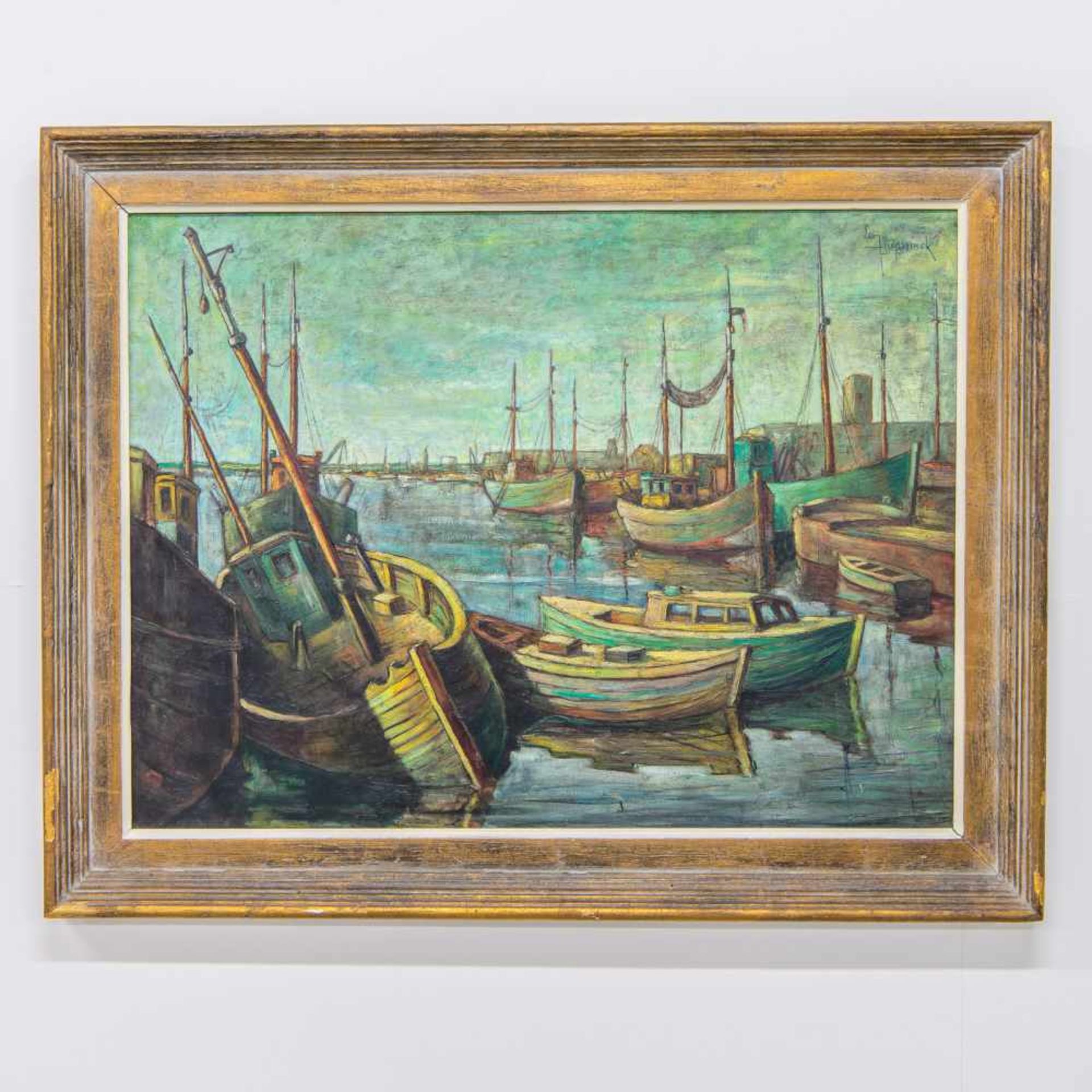 Leon DIEPERINCK (1917-?)Leon DIEPERINCK (1917-?), Harbor vieuw, Oil/canvas. Length: 0 cm , Width: