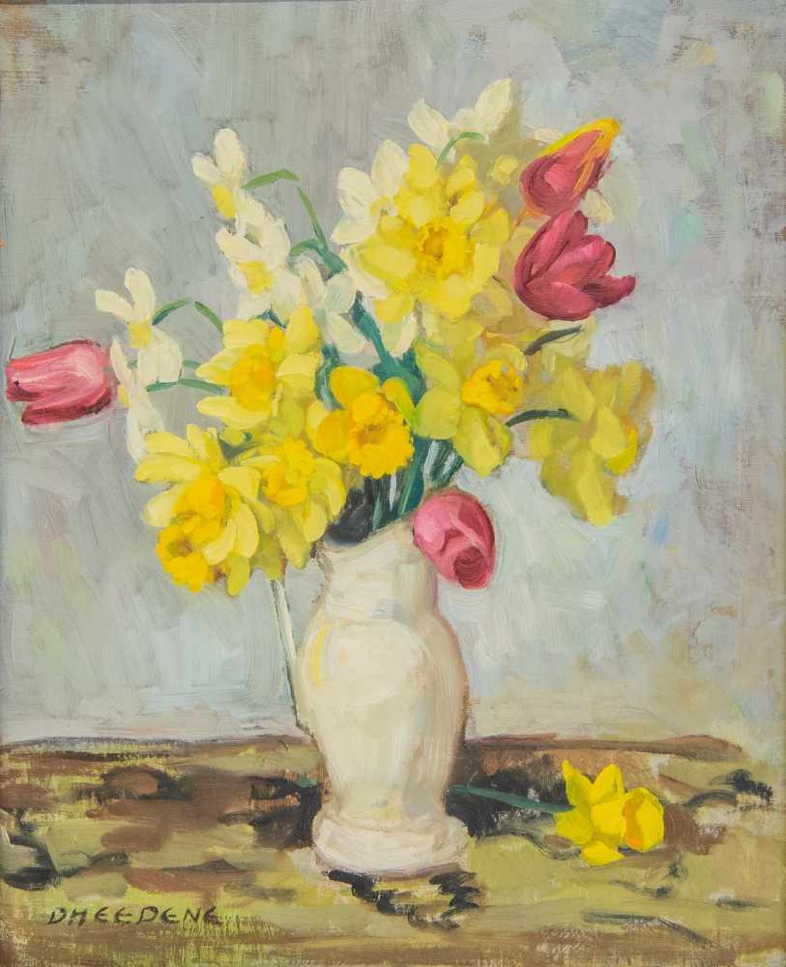 Georges DHEEDENE (1909-1973)Georges DHEEDENE (1909-1973), flower stilllife, Oil/canvas Length: 0 - Bild 2 aus 3