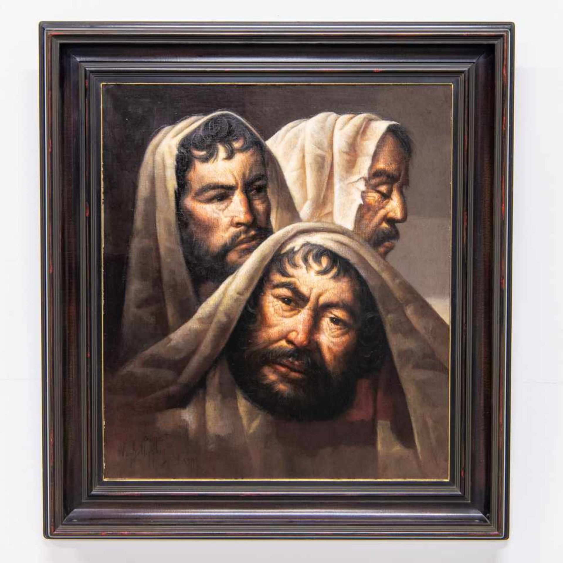 Aimé VAN BELLEGHEM (1922-1996)Aimé VAN BELLEGHEM (1922-1996), 3 caracters, Oil/canvas Length: 0 cm ,