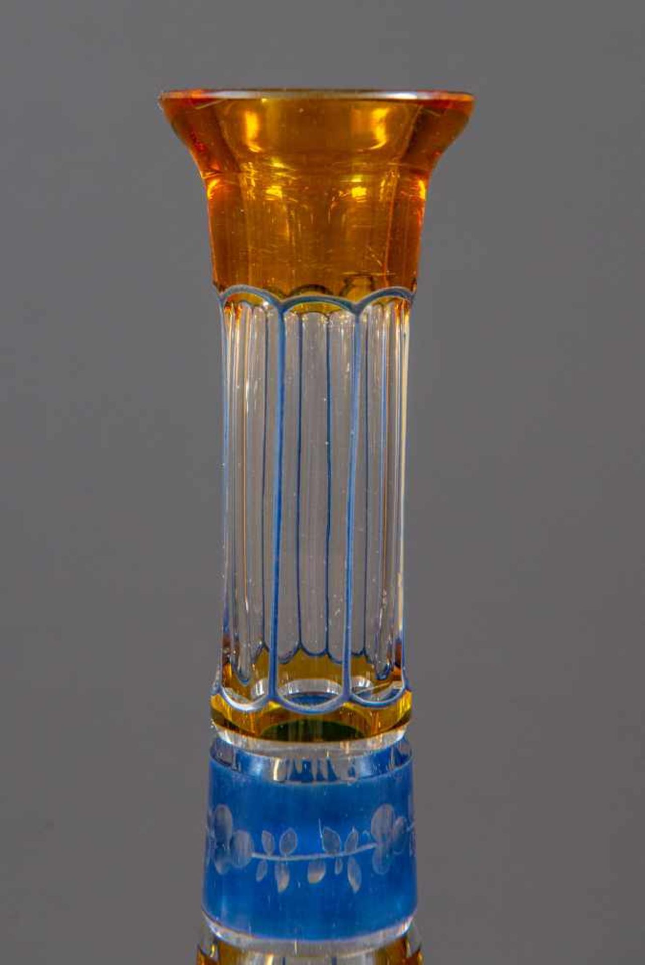 Crystal Decanter, Probably Czech (top restored) Length: 0 cm , Width: 0 cm, Hight: 40 cm, - Bild 7 aus 7