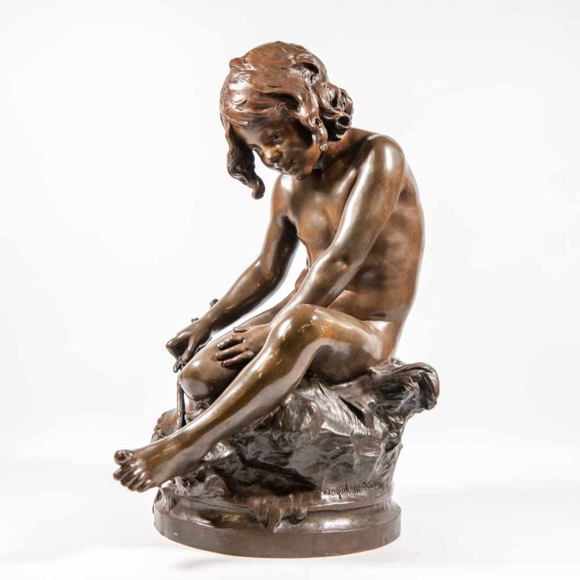 Auguste MOREAU (1834-1917)Auguste MOREAU (1834-1917), bronze statue, 19th century Length: 43 cm ,