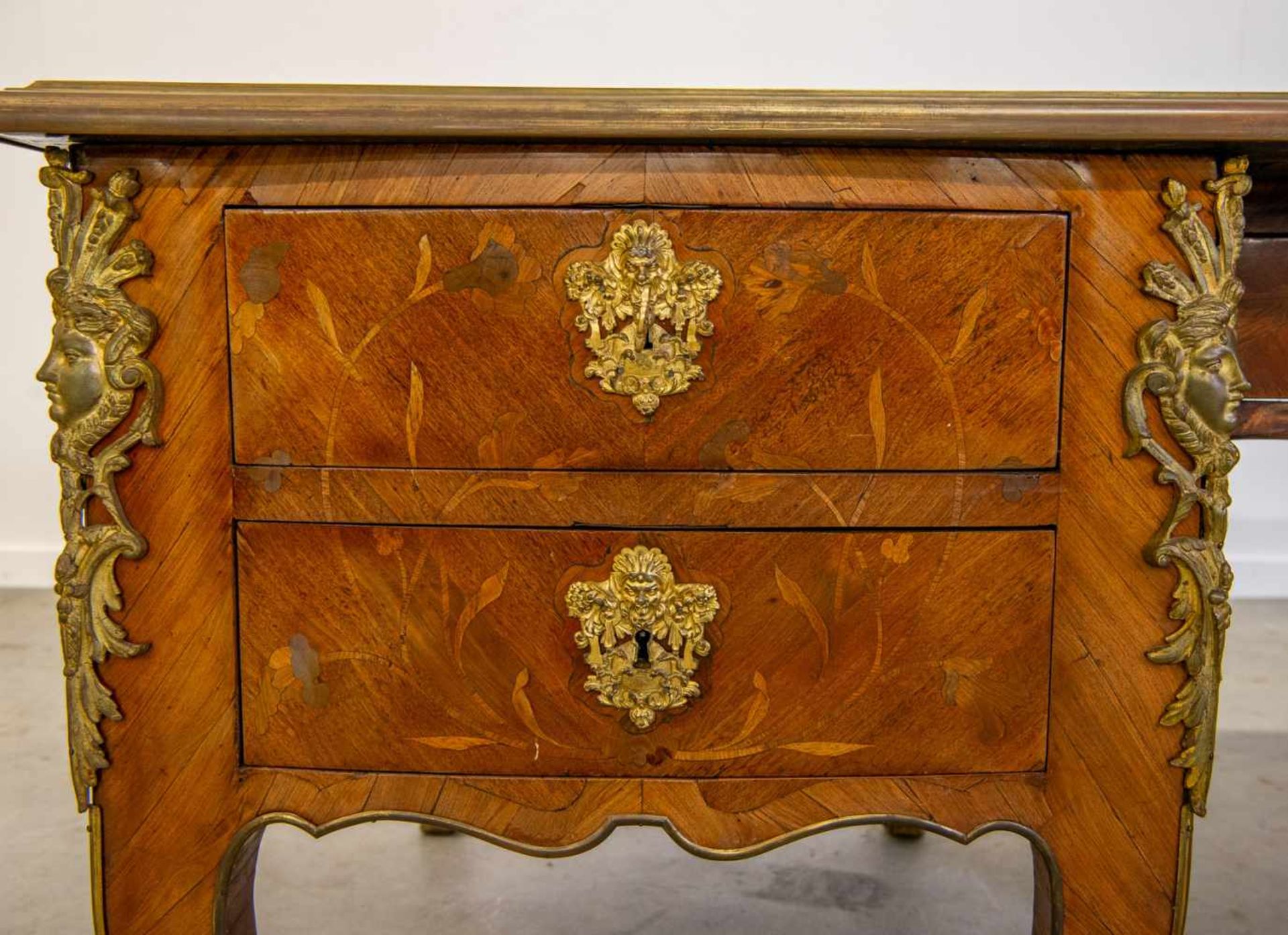 Desk, Napoleon 3 period, around 1850. Length: 195 cm , Width: 97 cm, Hight: 74 cm, Diameter: 0 cm - Bild 8 aus 13