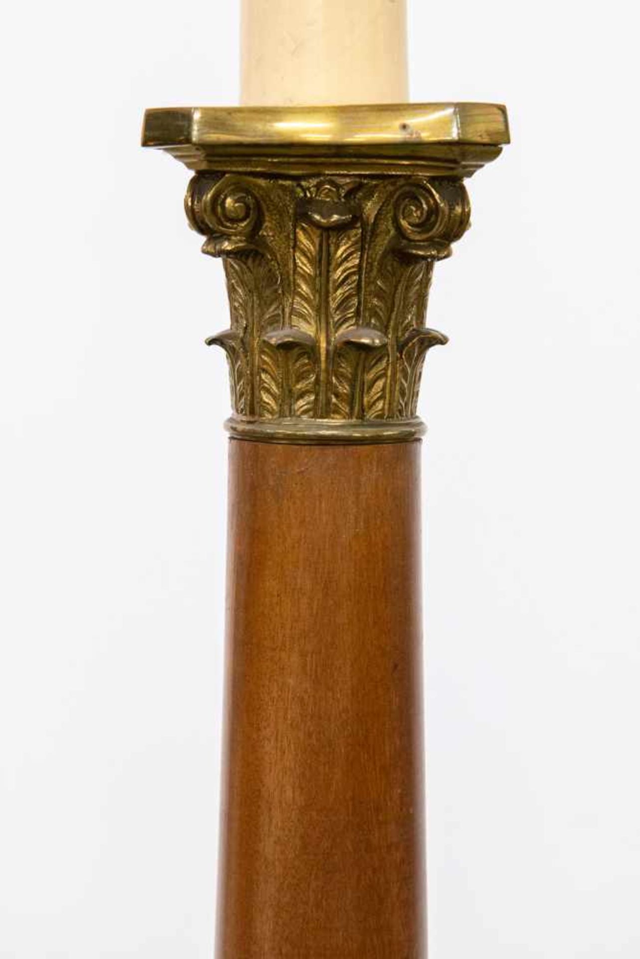 Standing lamp made of glass, marble, wood and bronze. 1970 Length: 17 cm , Width: 17 cm, Hight: - Bild 3 aus 5