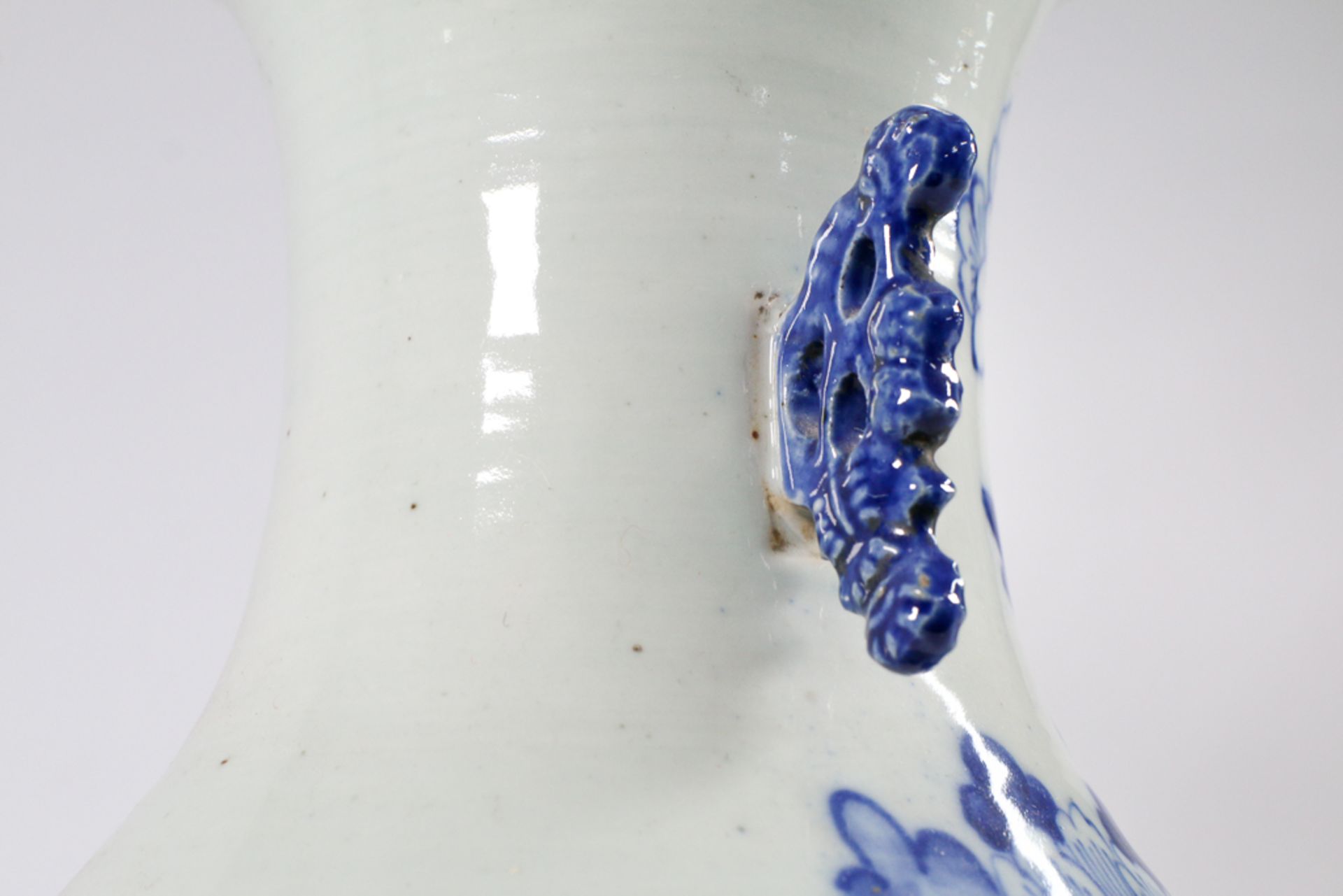 Chinese vase, blauw-wit - Image 2 of 10