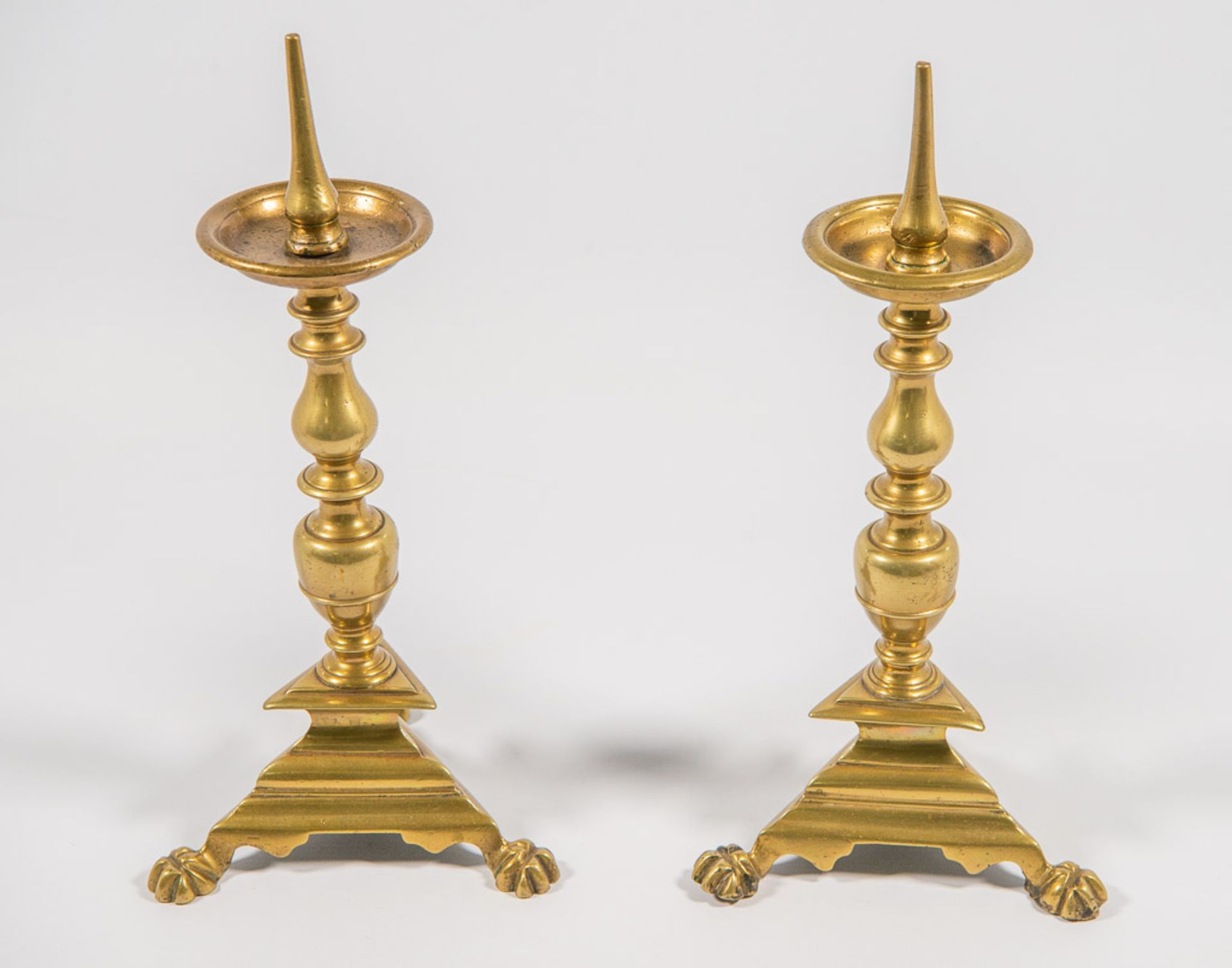 Pair of bronze candelabra, 18th century - Image 2 of 10