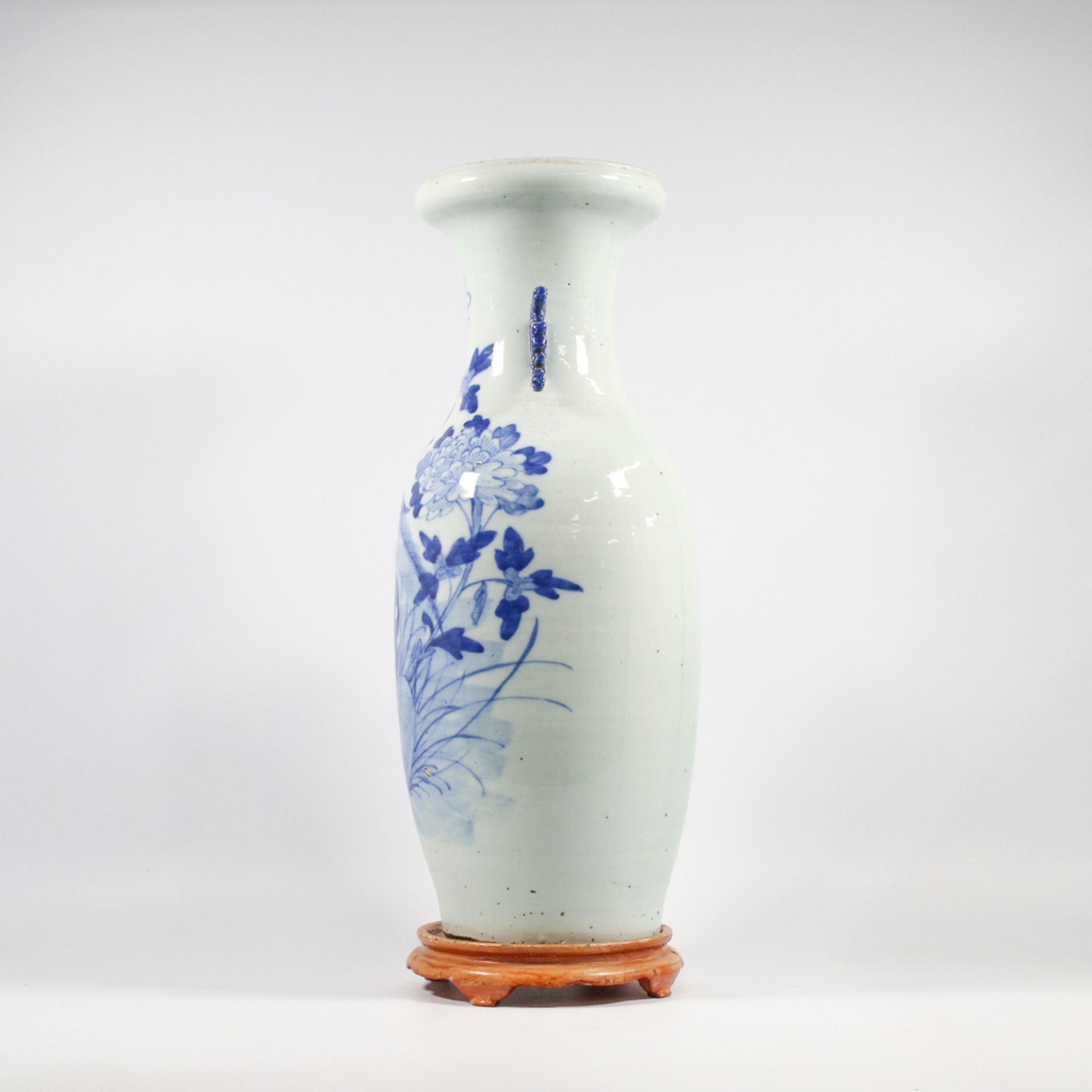 Chinese vase, blauw-wit - Image 4 of 10