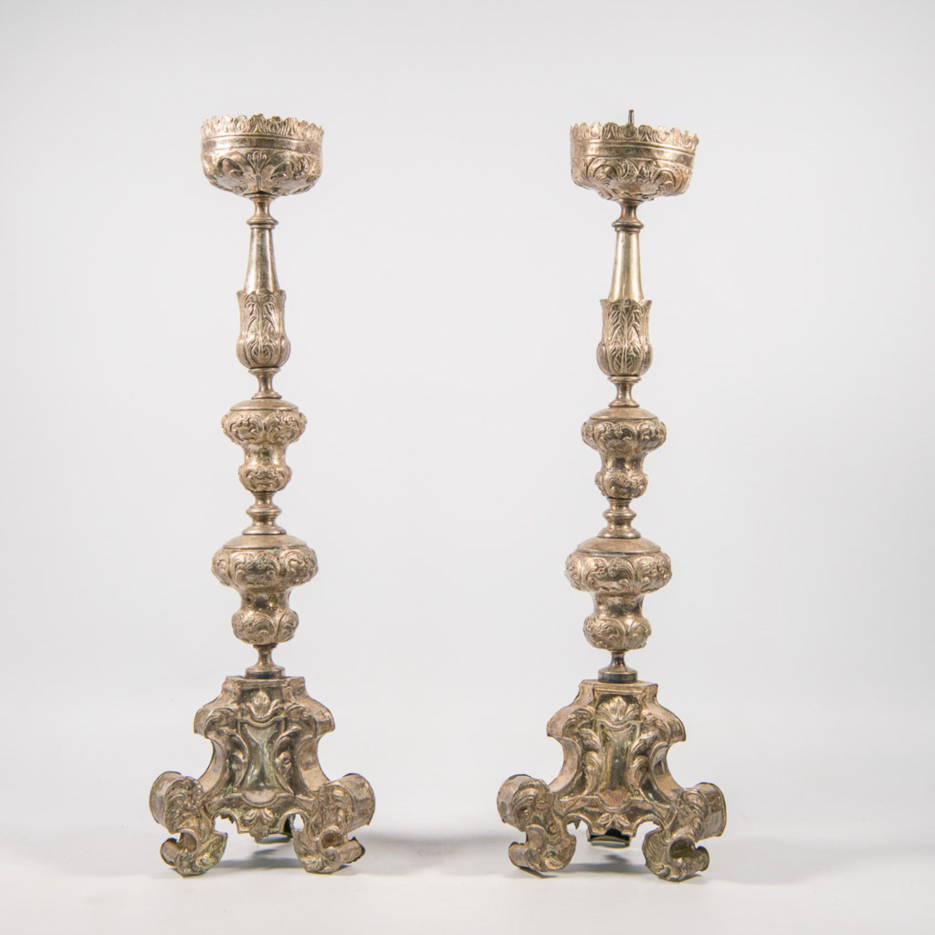 Pair of Antique Italian Candlesticks - Image 9 of 11