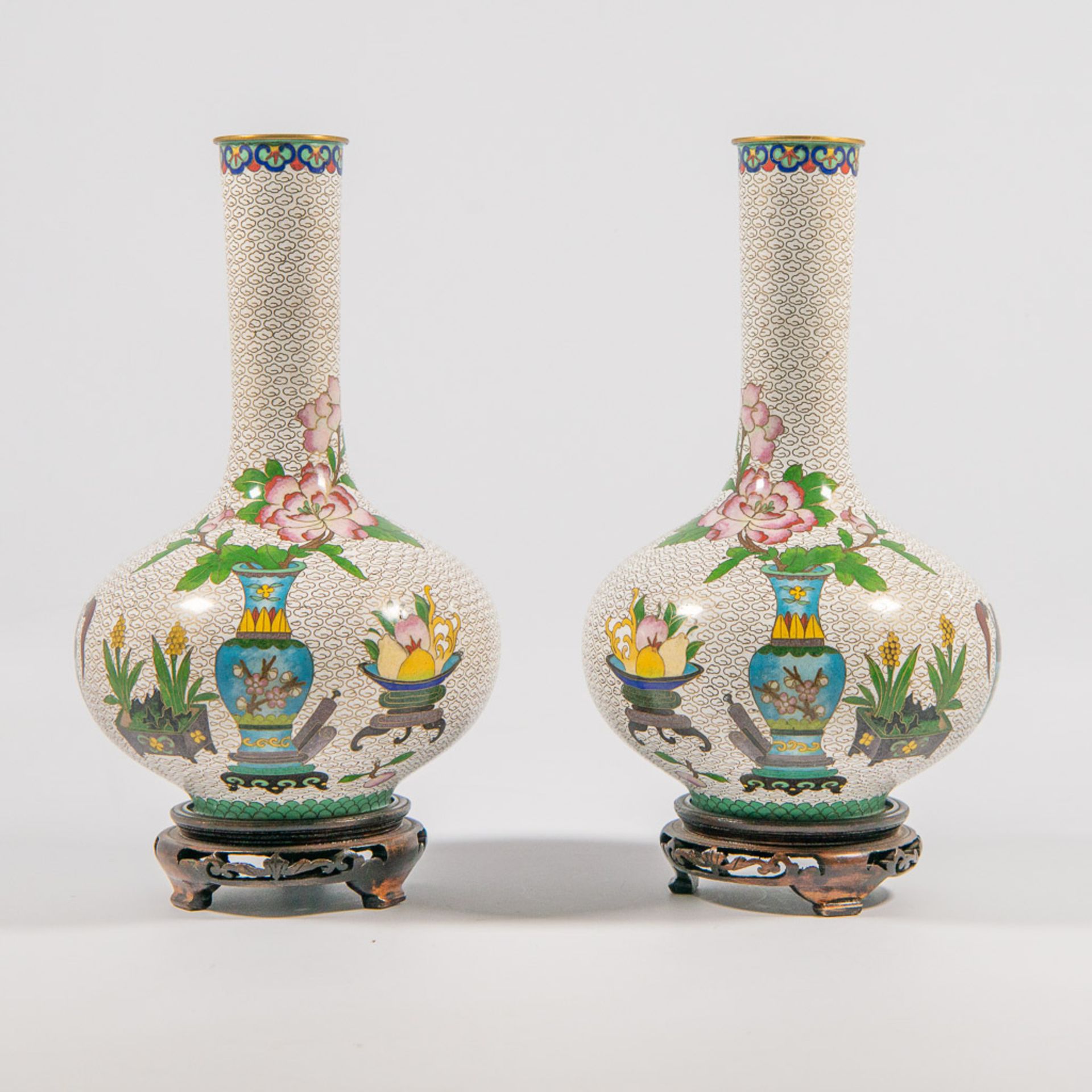 Collection of CloisonnÈ vases - Image 9 of 19