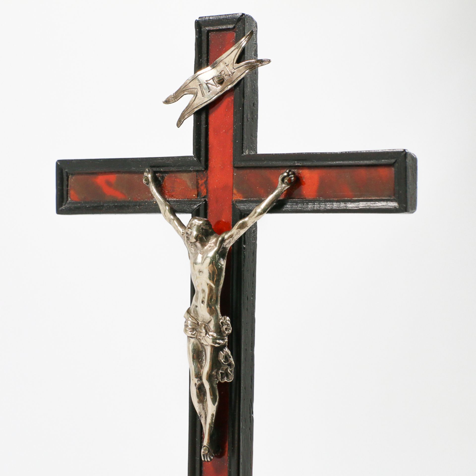 Crucifix, decorated in boulle - Image 5 of 8