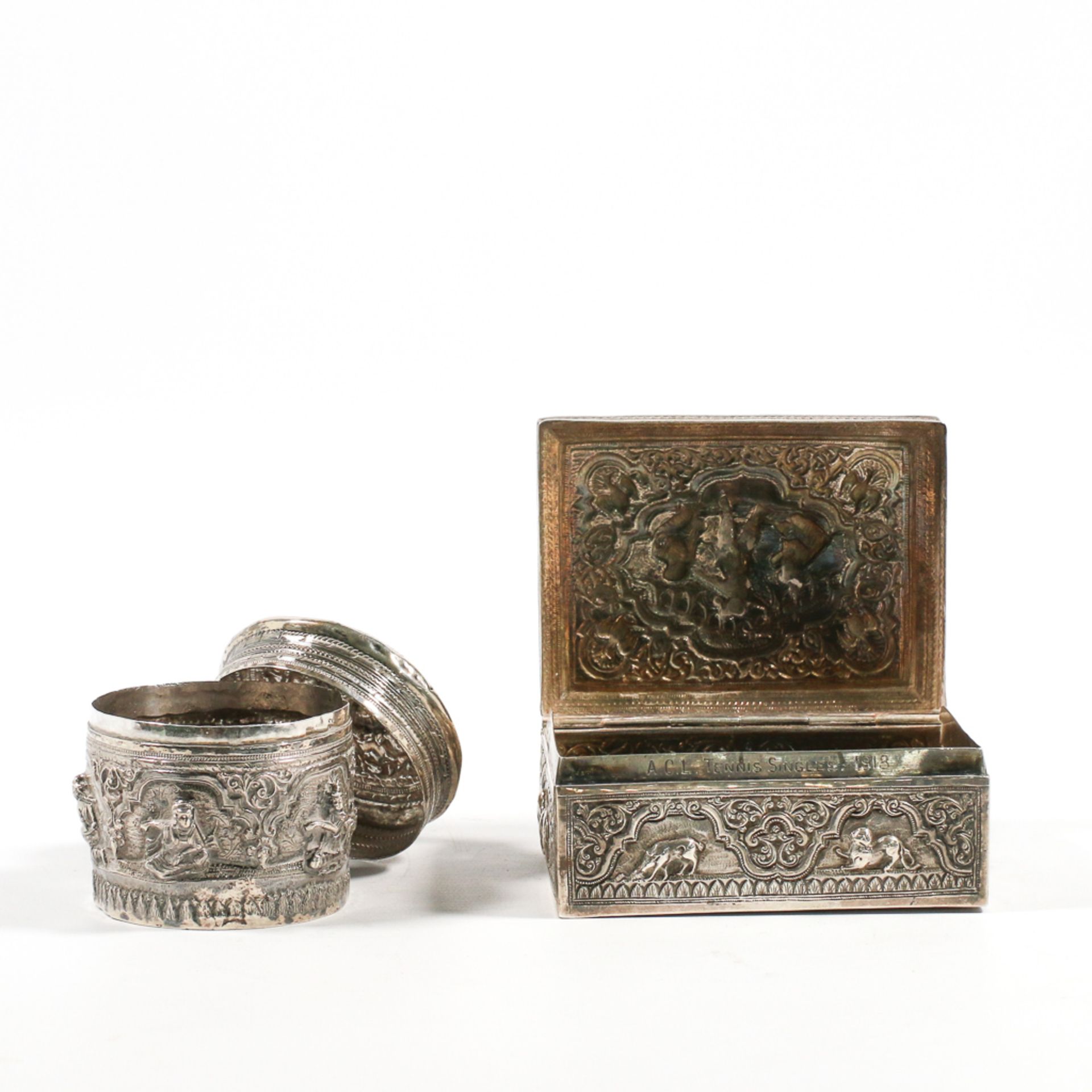 Collection of silver jewelry boxes, eastern origin - Bild 6 aus 12