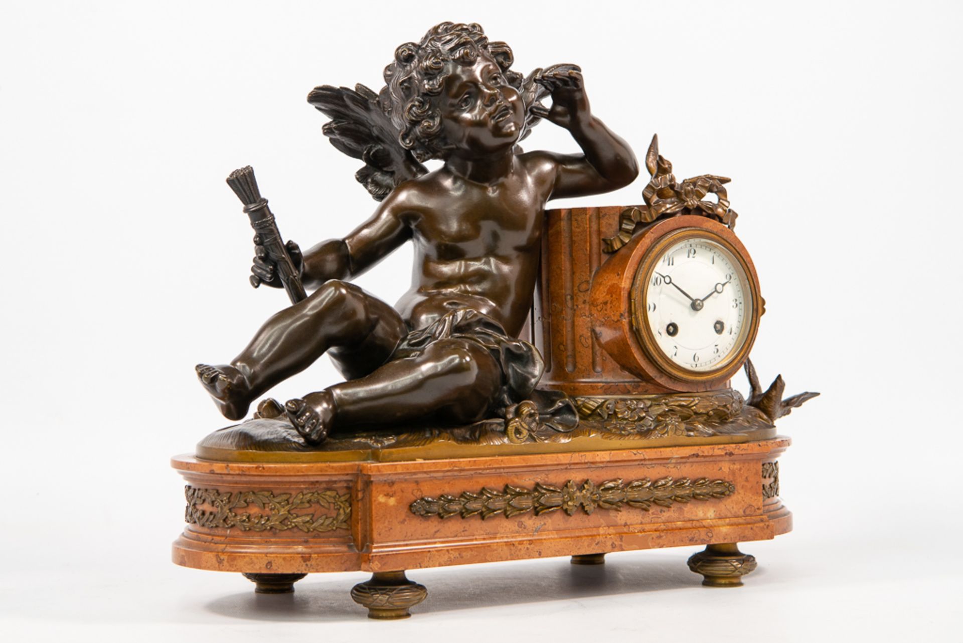 Clock with putto - Image 4 of 14