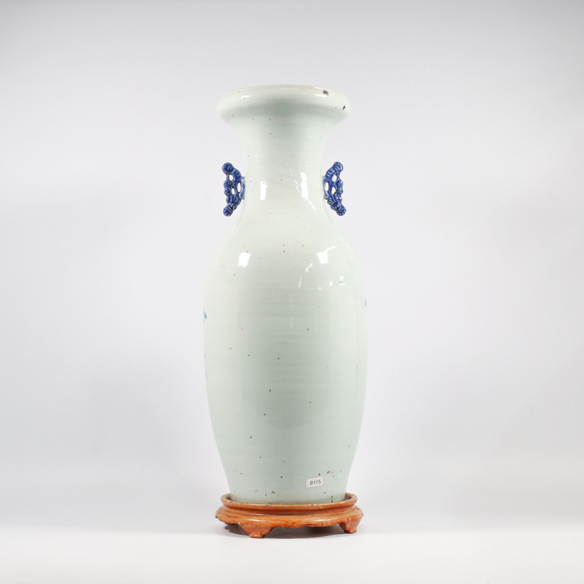 Chinese vase, blauw-wit - Image 8 of 10