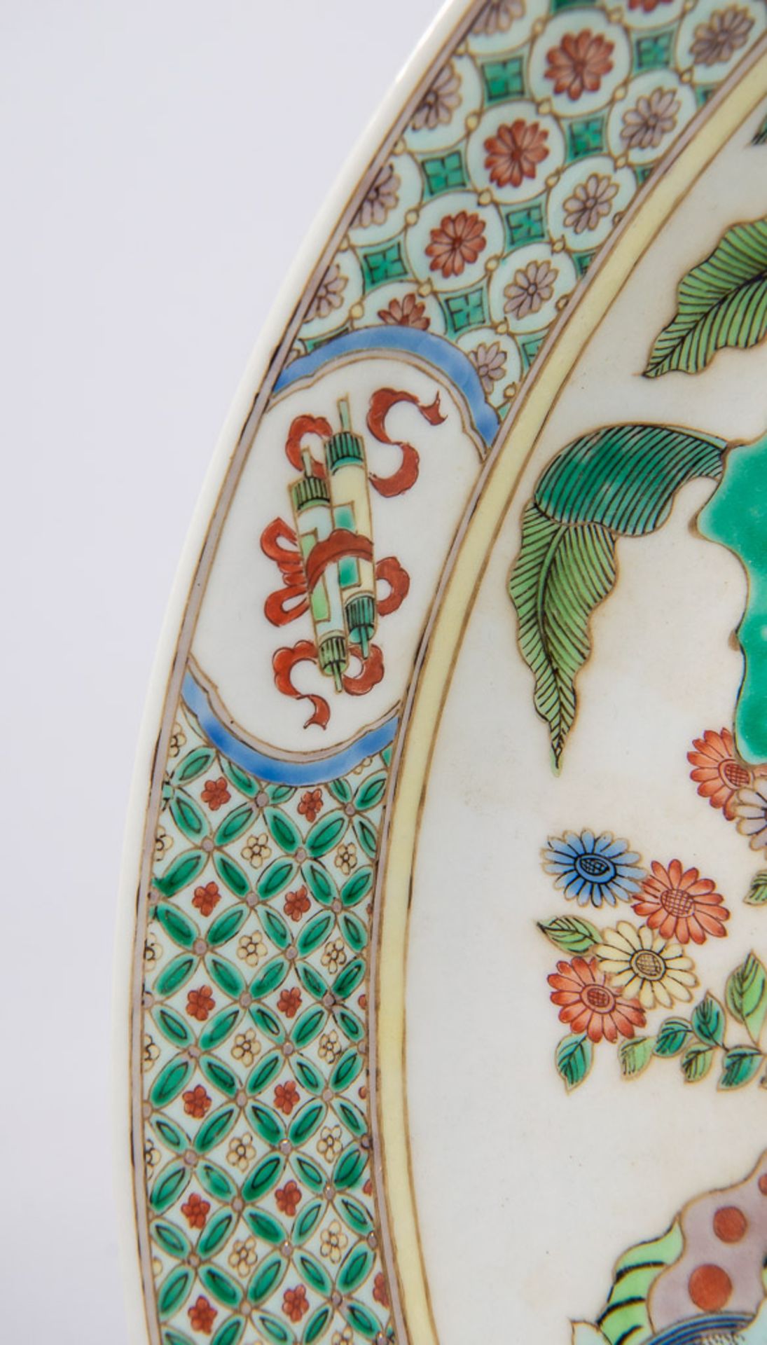 Display plate Wucai with dragons - Image 10 of 12