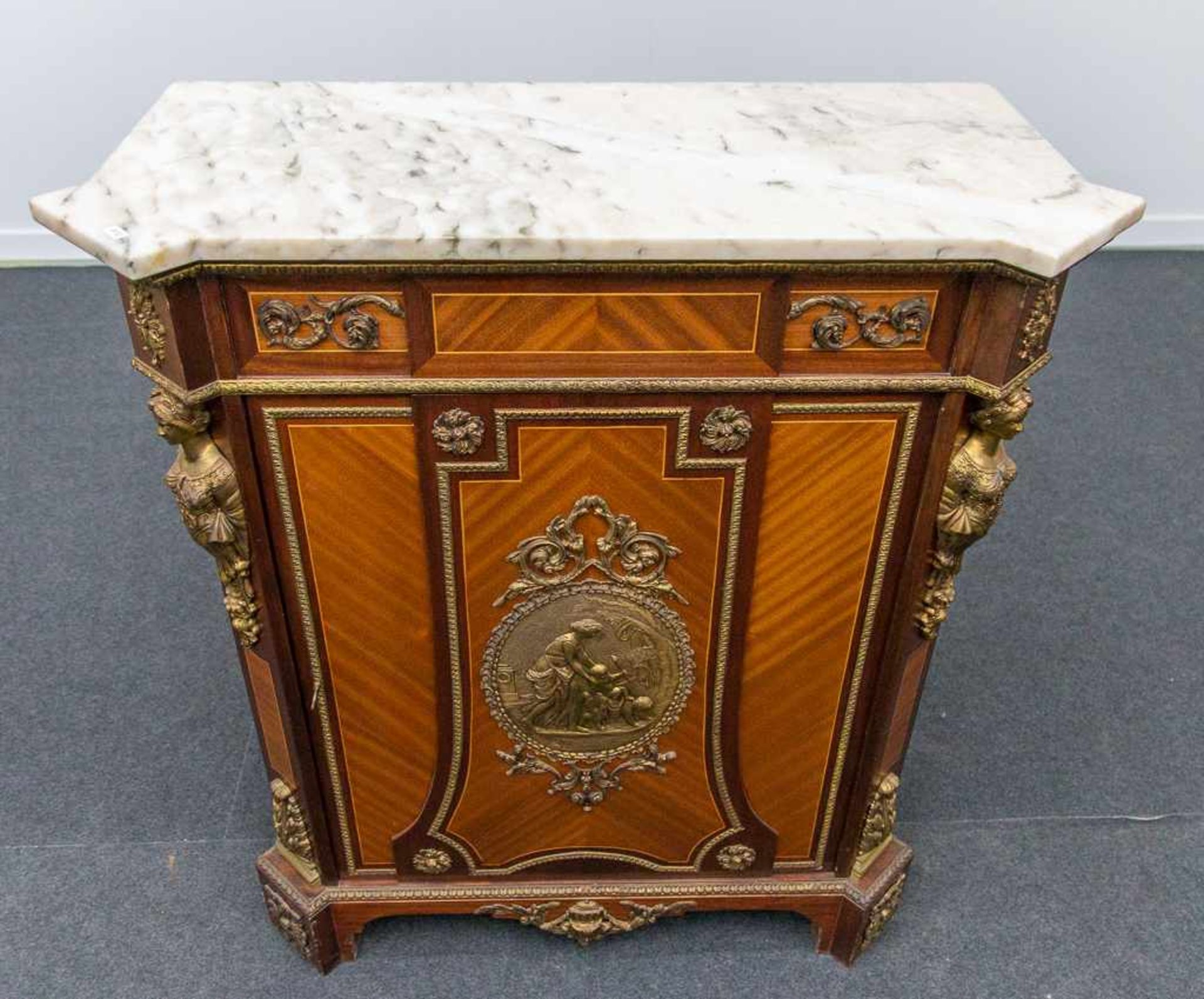 Commode with marquetry inlay - Image 13 of 15