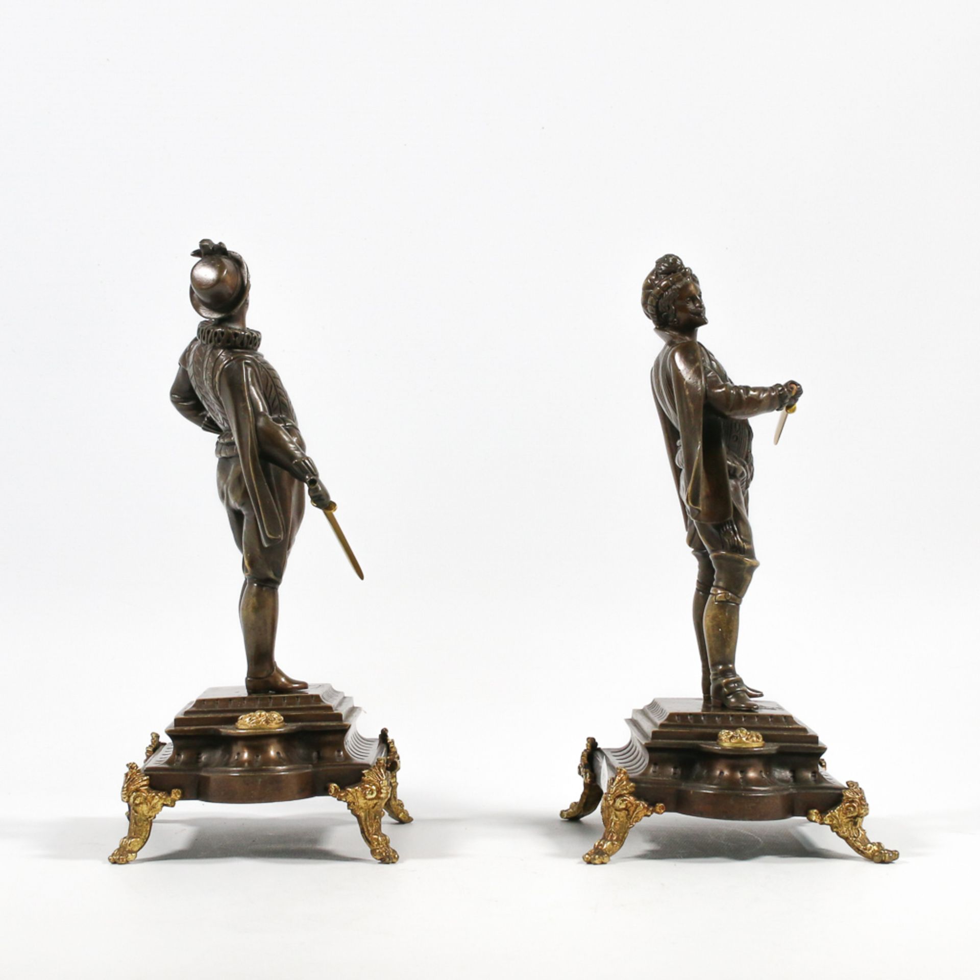 Pair bronze knights - Image 18 of 18