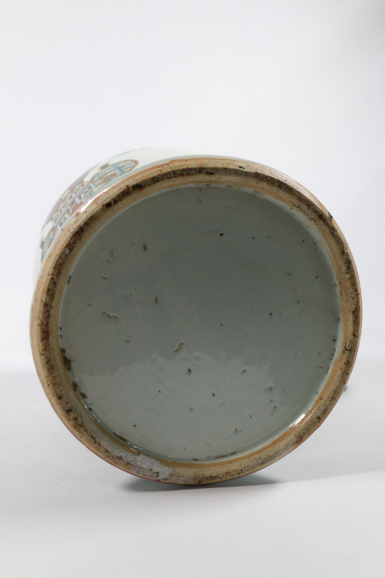 Chinese vase with cover, blue white - Image 4 of 13