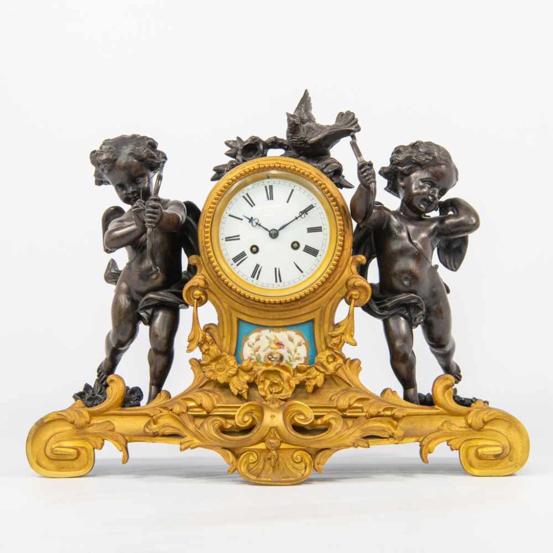 Clock met putti - Image 10 of 17