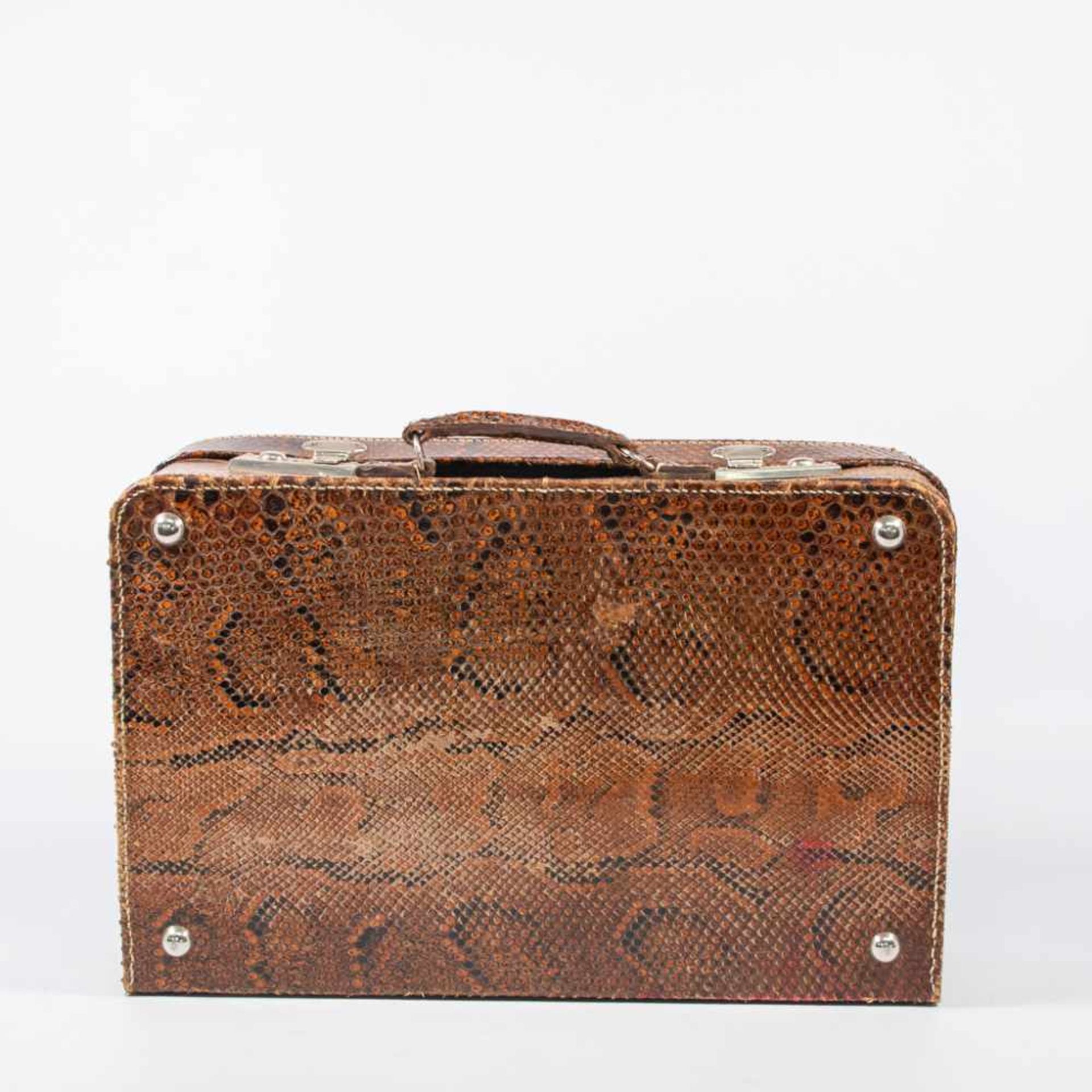 Suitcase in snake leather - Image 8 of 15