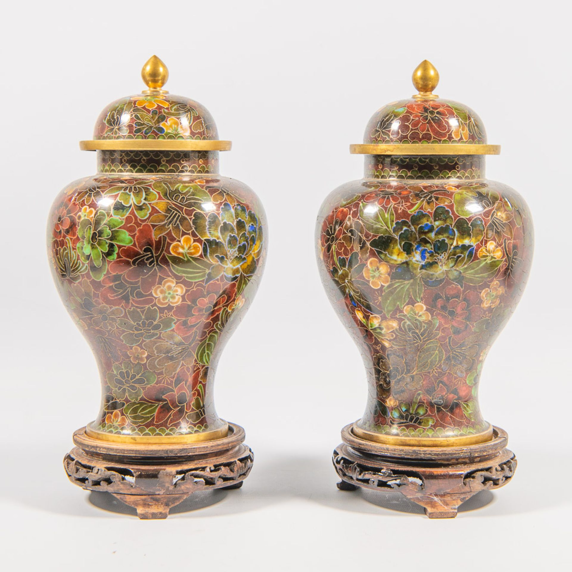 Collection of CloisonnÈ vases - Image 6 of 19
