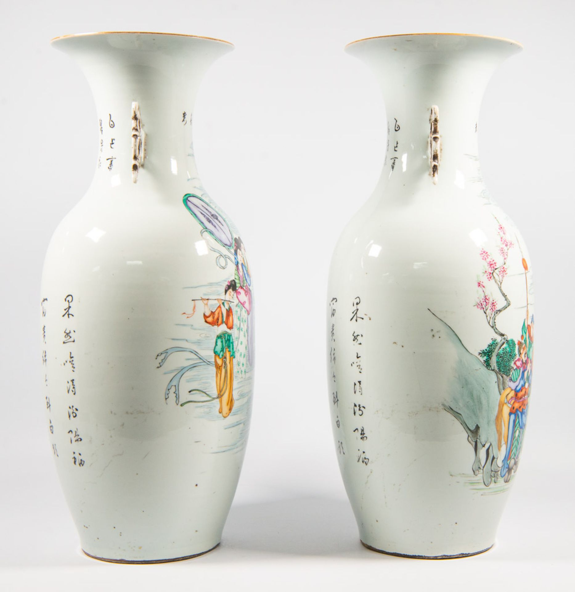 Pair Chinese vases - Image 7 of 11