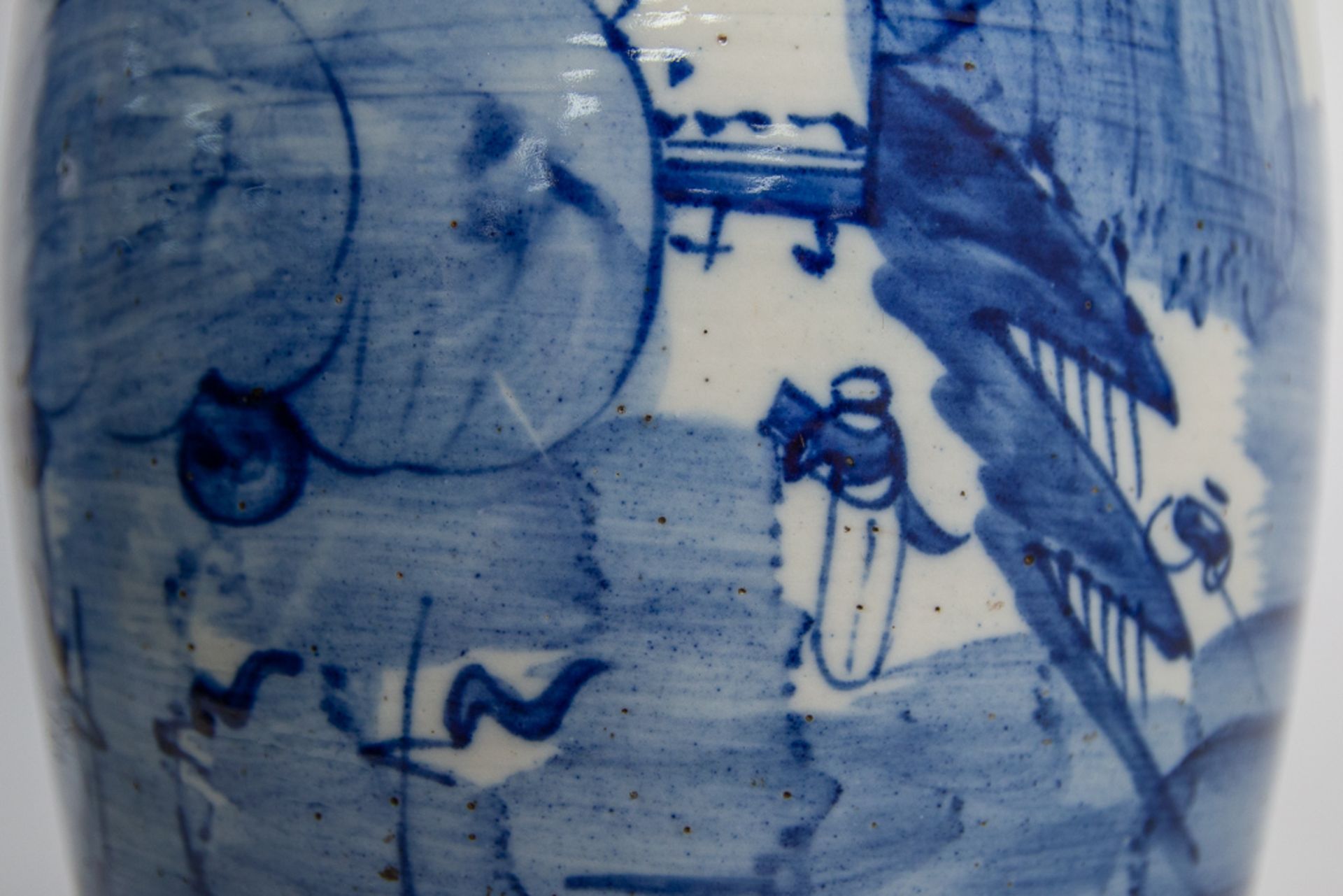 Pair of Chinese vases, blue white. - Image 11 of 14