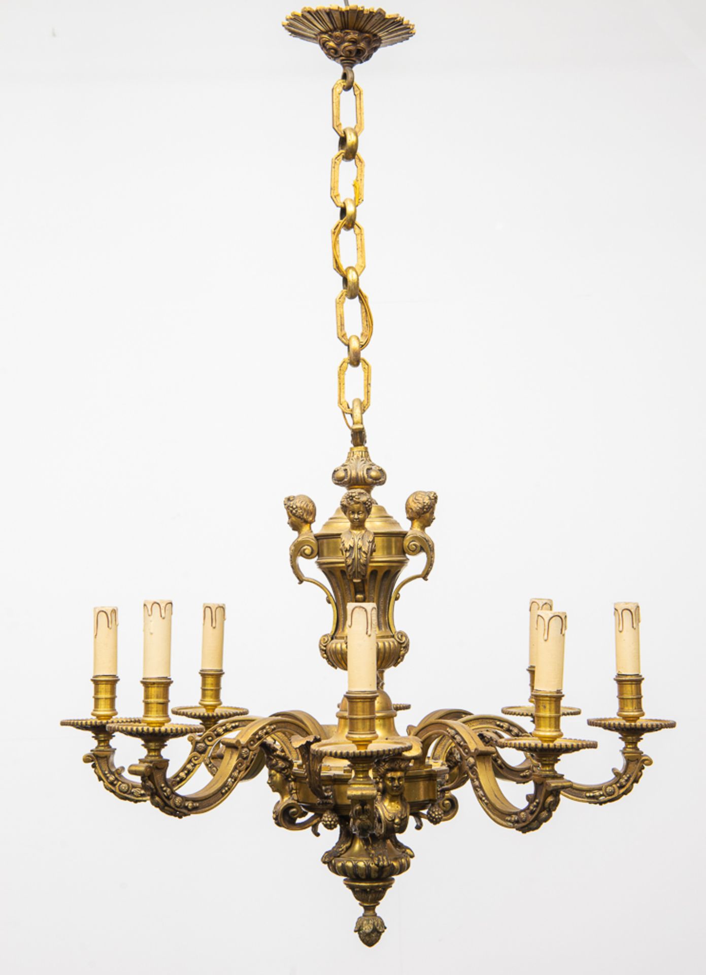 Bronze chandelier - Image 2 of 6