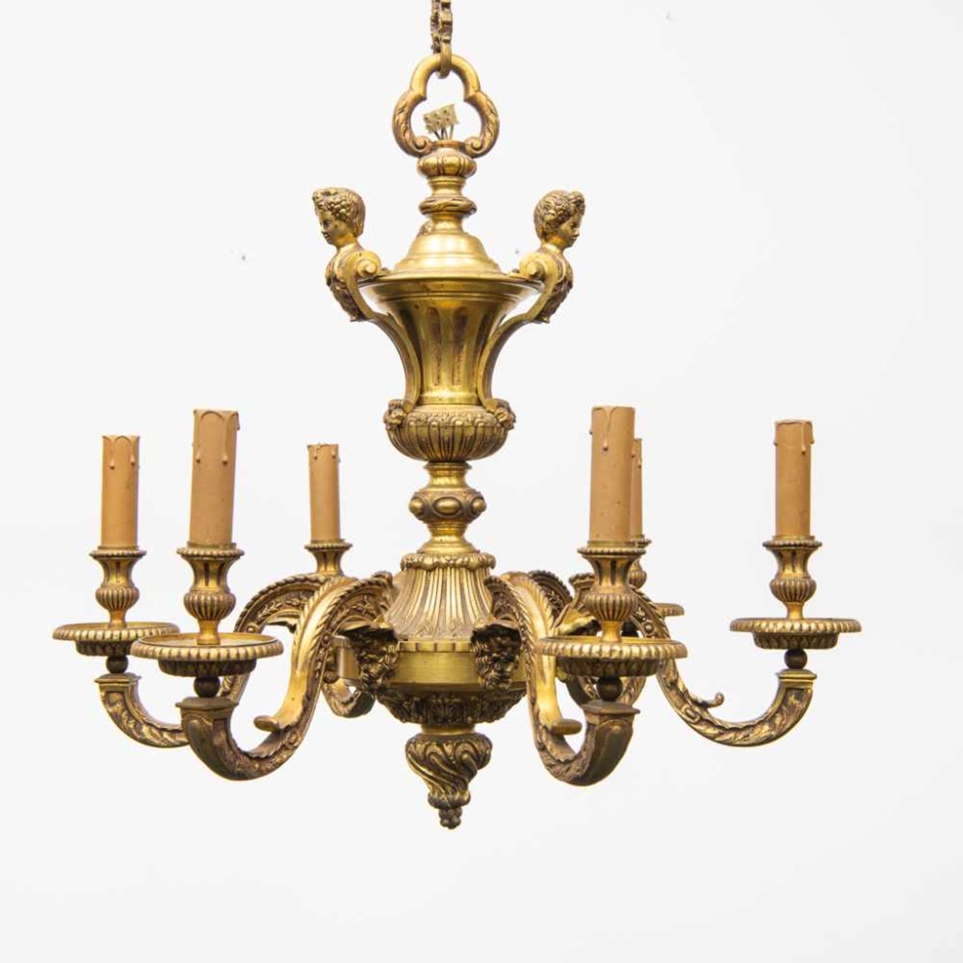 Bronze chandelier - Image 5 of 8