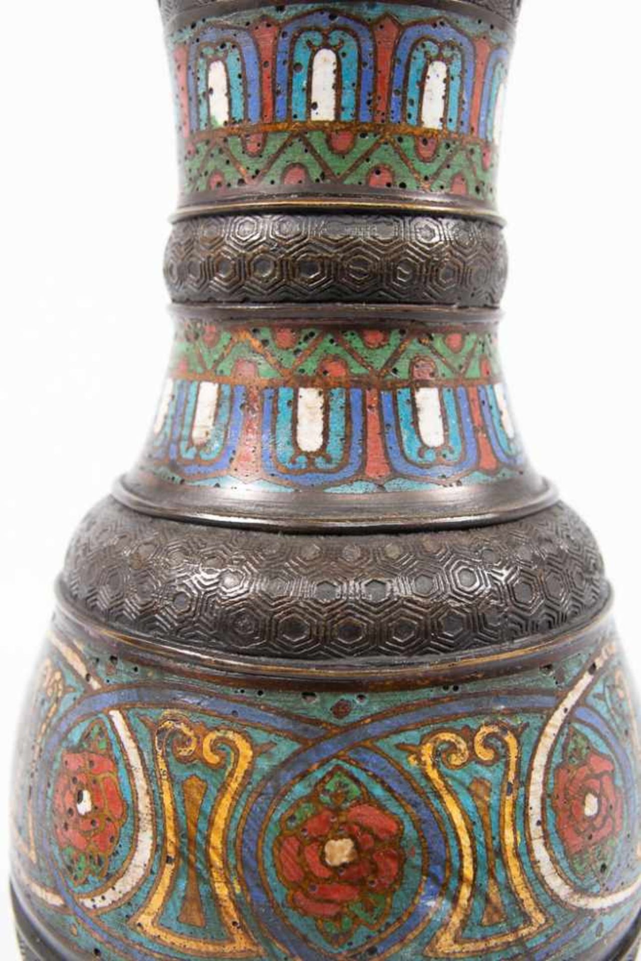 Pair of cloisonnÈ vases - Bild 5 aus 12