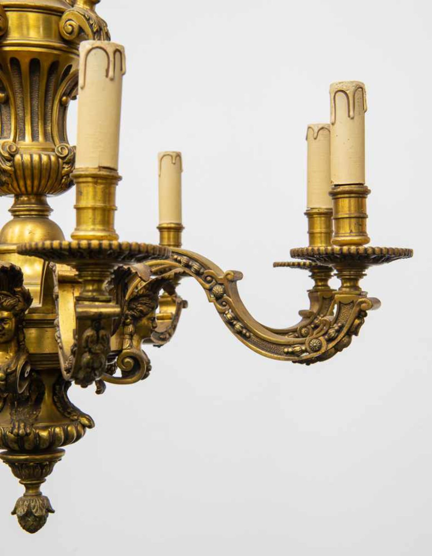 Bronze chandelier - Image 4 of 6