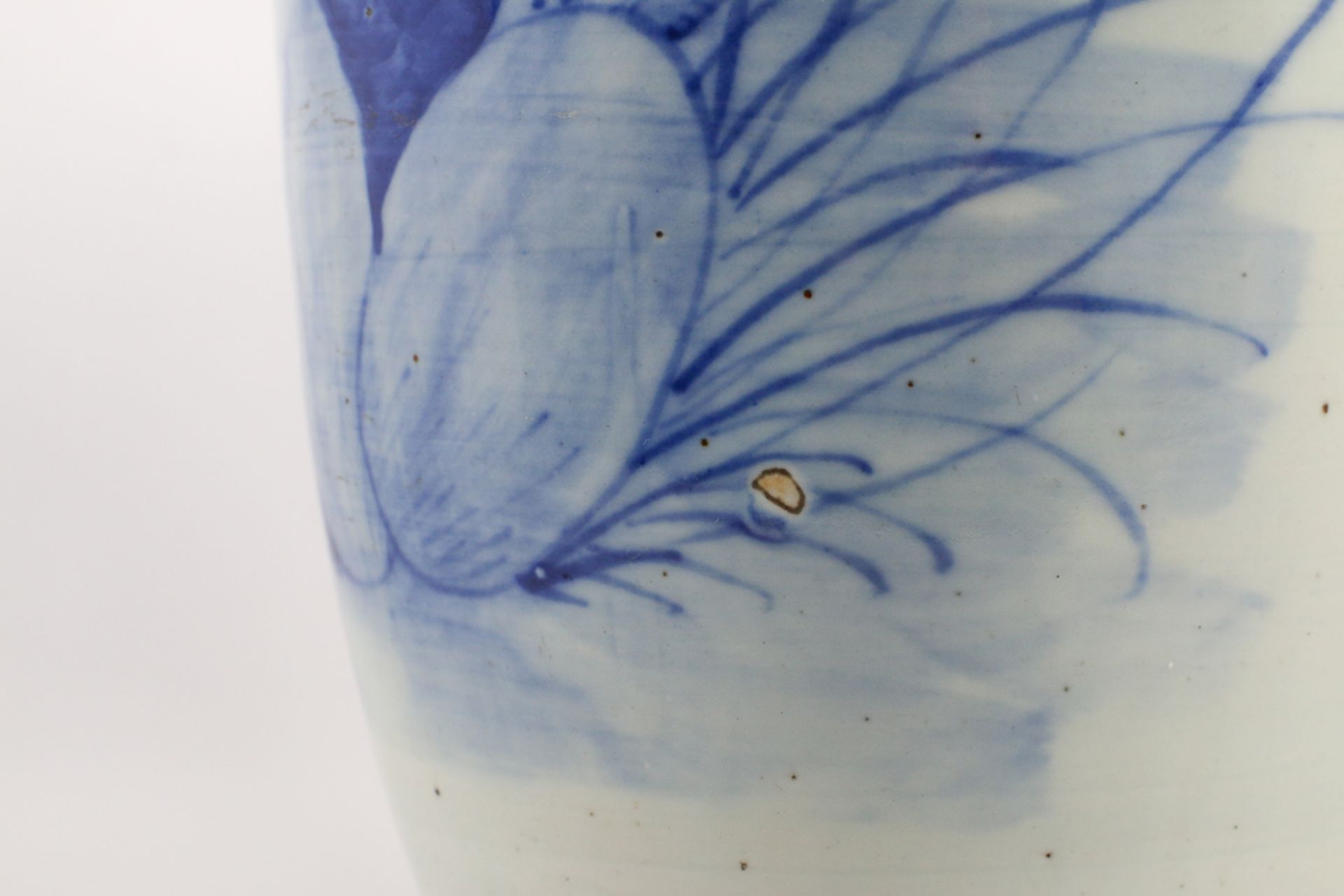 Chinese vase, blauw-wit - Image 6 of 10