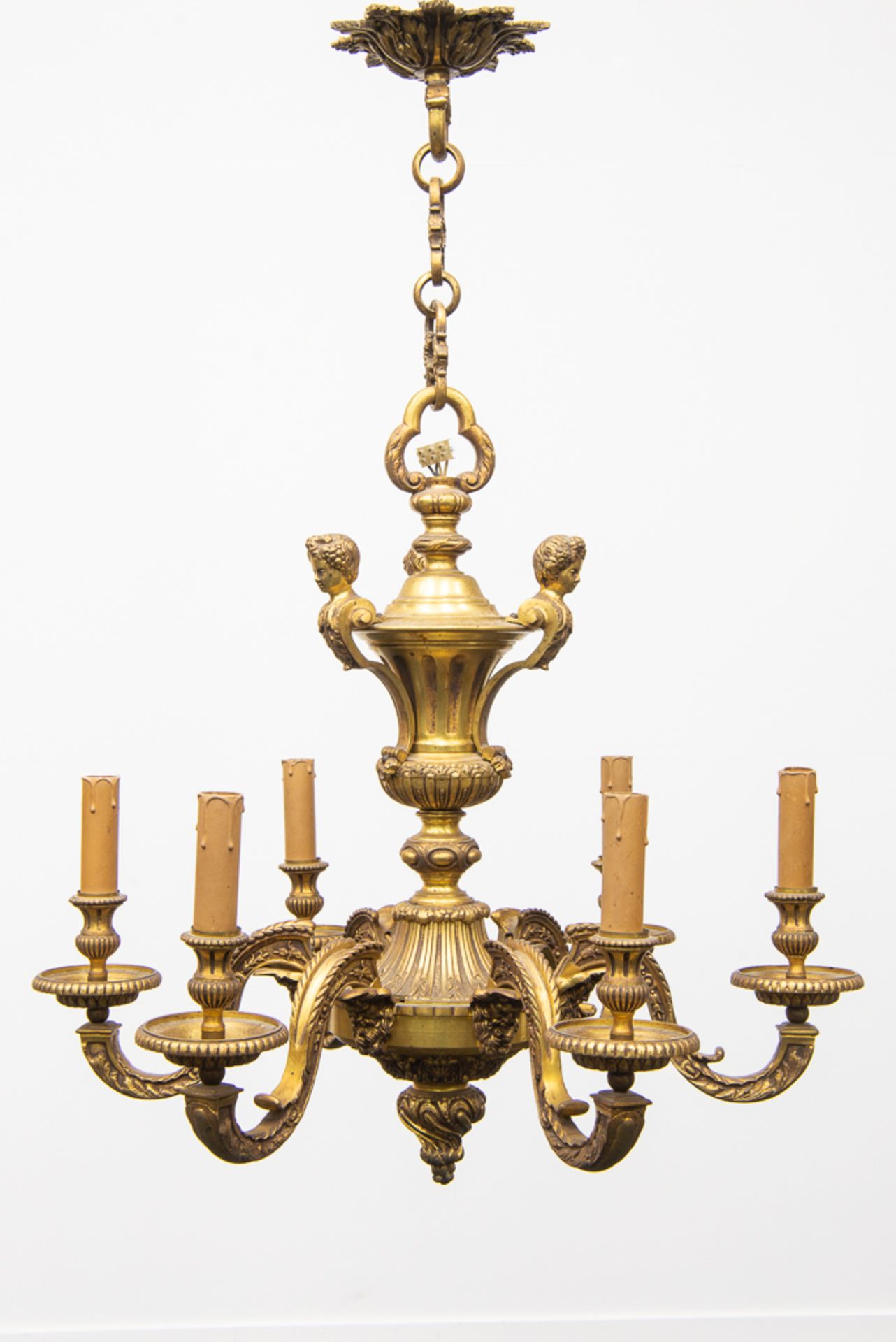 Bronze chandelier - Image 3 of 8