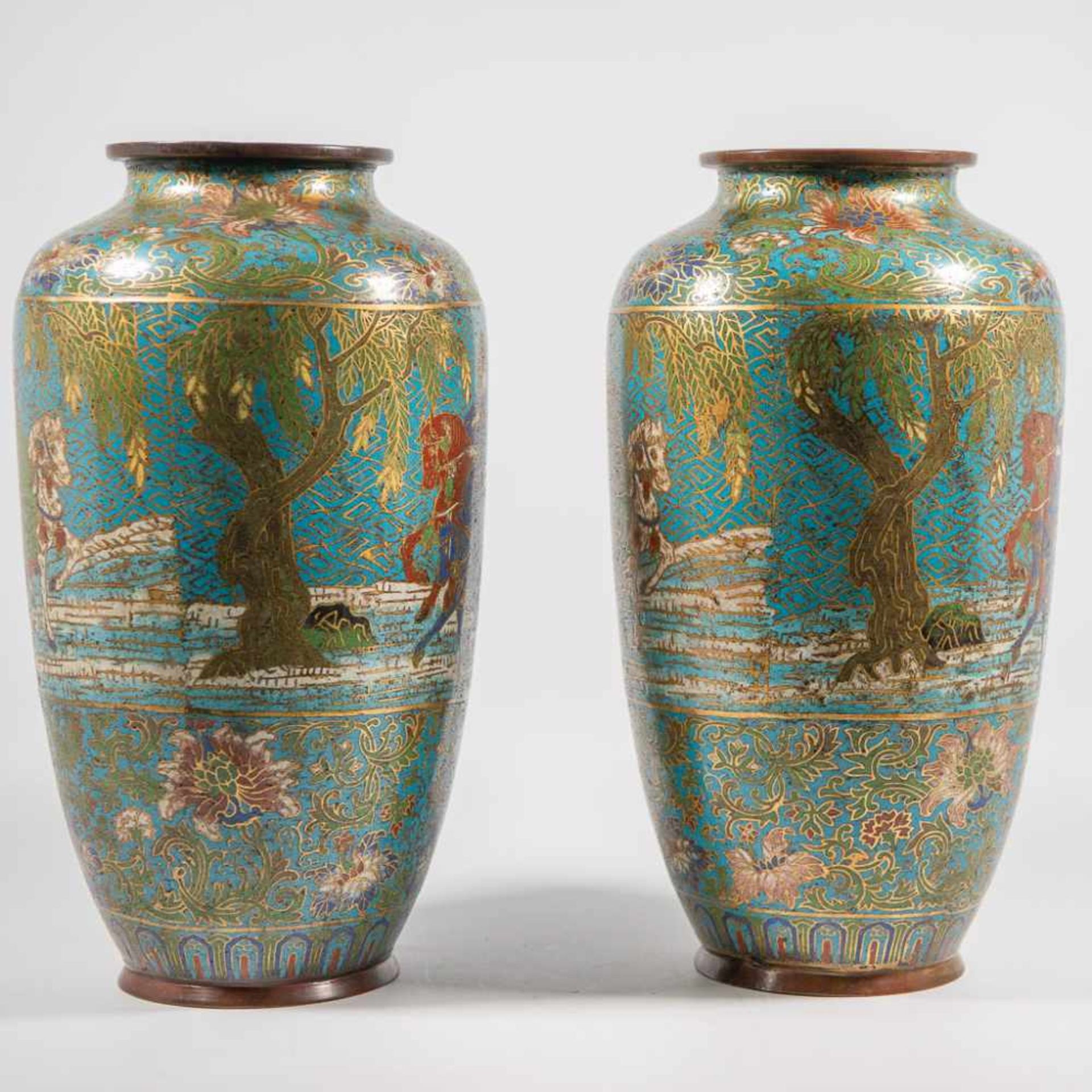 Pair of CloisonnÈ vases, Japanse origin - Bild 7 aus 11