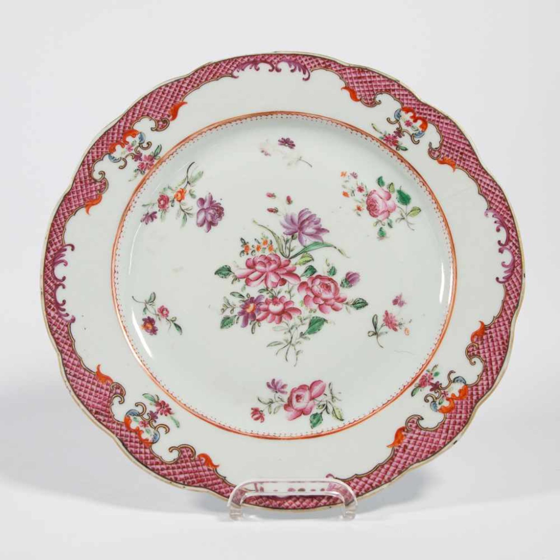 Collection of 5 Famille rose plates - Image 9 of 33