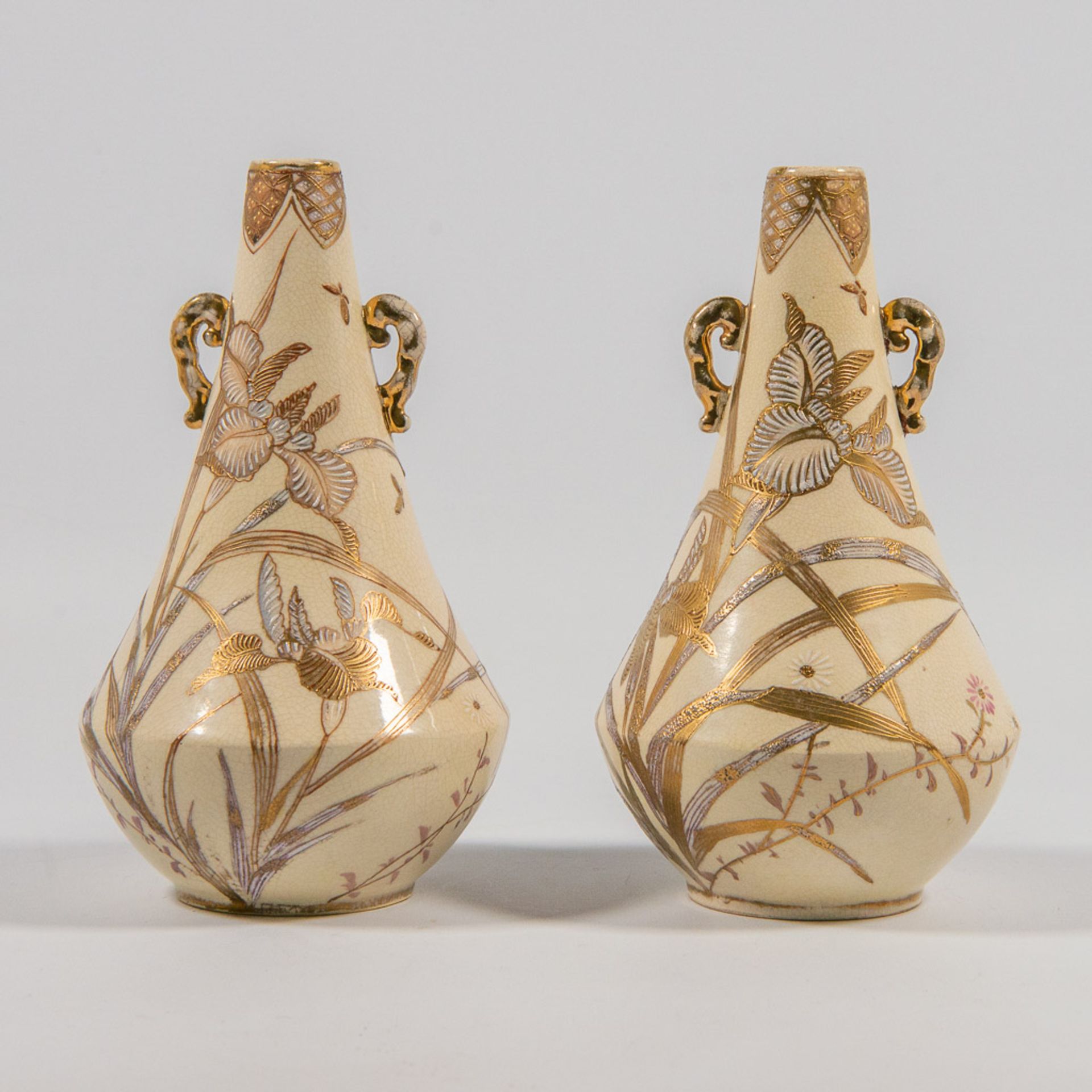 Pair of Japanese vases, Meji Period